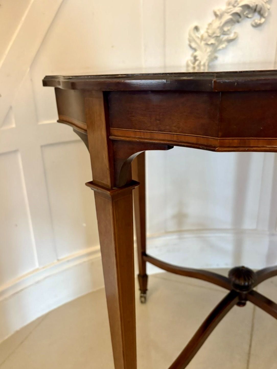photo for sale Antique Early 20th Century Satinwood Inlaid Centre Table