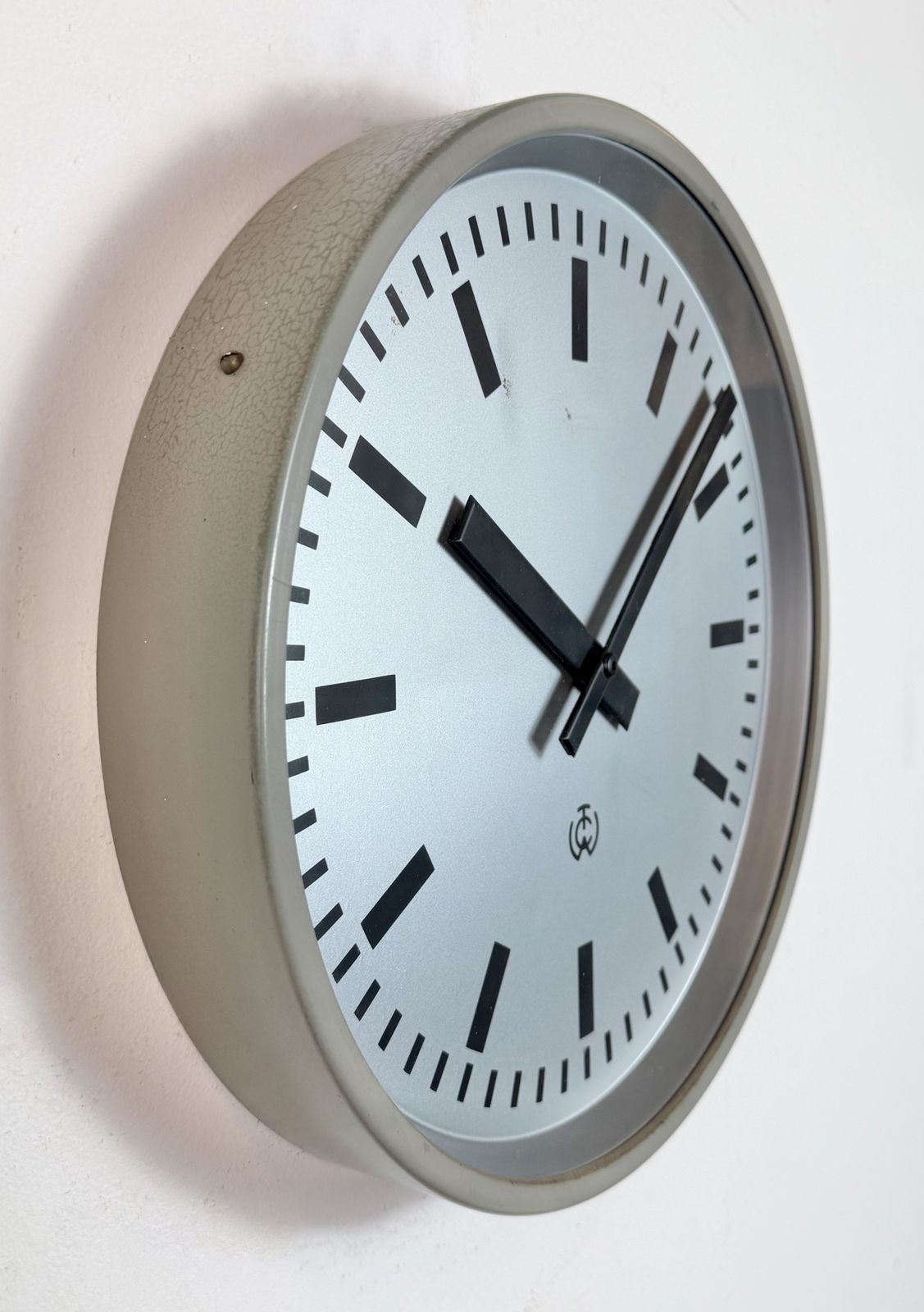 Grey Industrial Station Wall Clock From Tcw , 1960 photo Home Decor