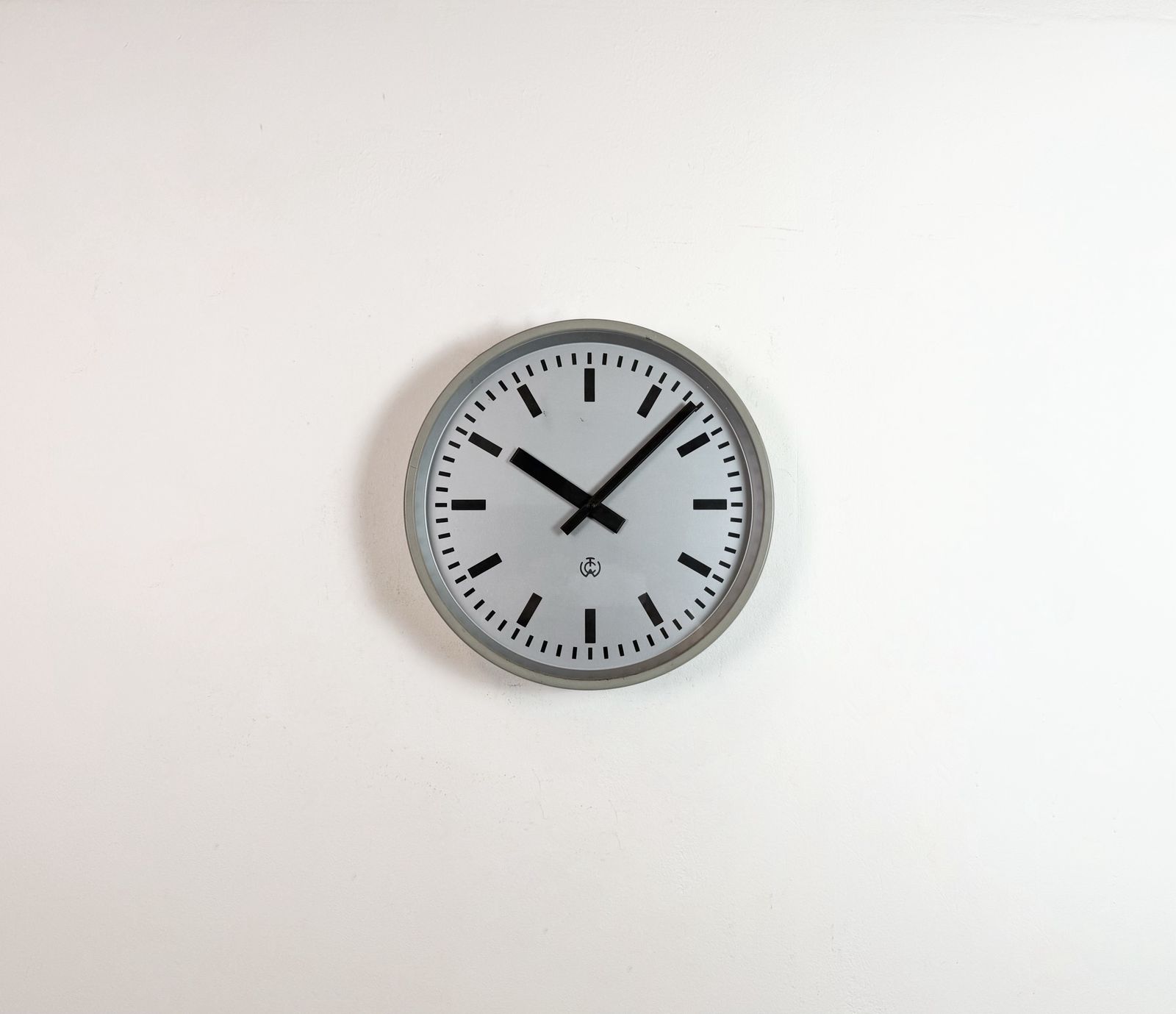 photo for sale Grey Industrial Station Wall Clock From Tcw , 1960