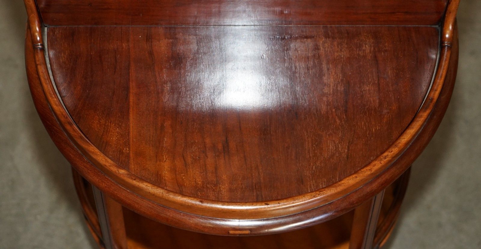 4950.0 Antique Victorian 1880 Mahogany Cut Glass Crystal Spinning Drinks Cabinet Table photo