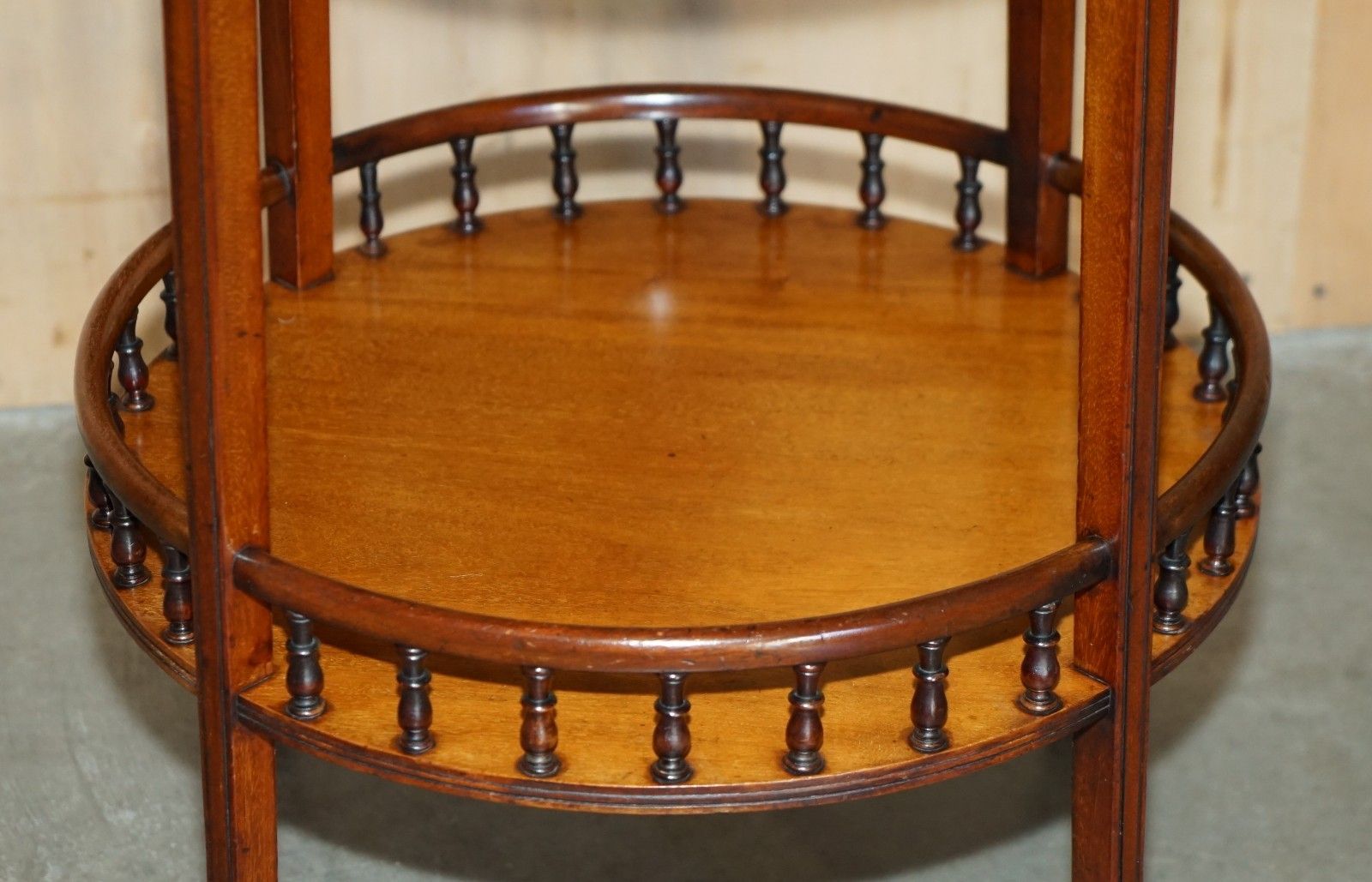 photo buy Antique Victorian 1880 Mahogany Cut Glass Crystal Spinning Drinks Cabinet Table