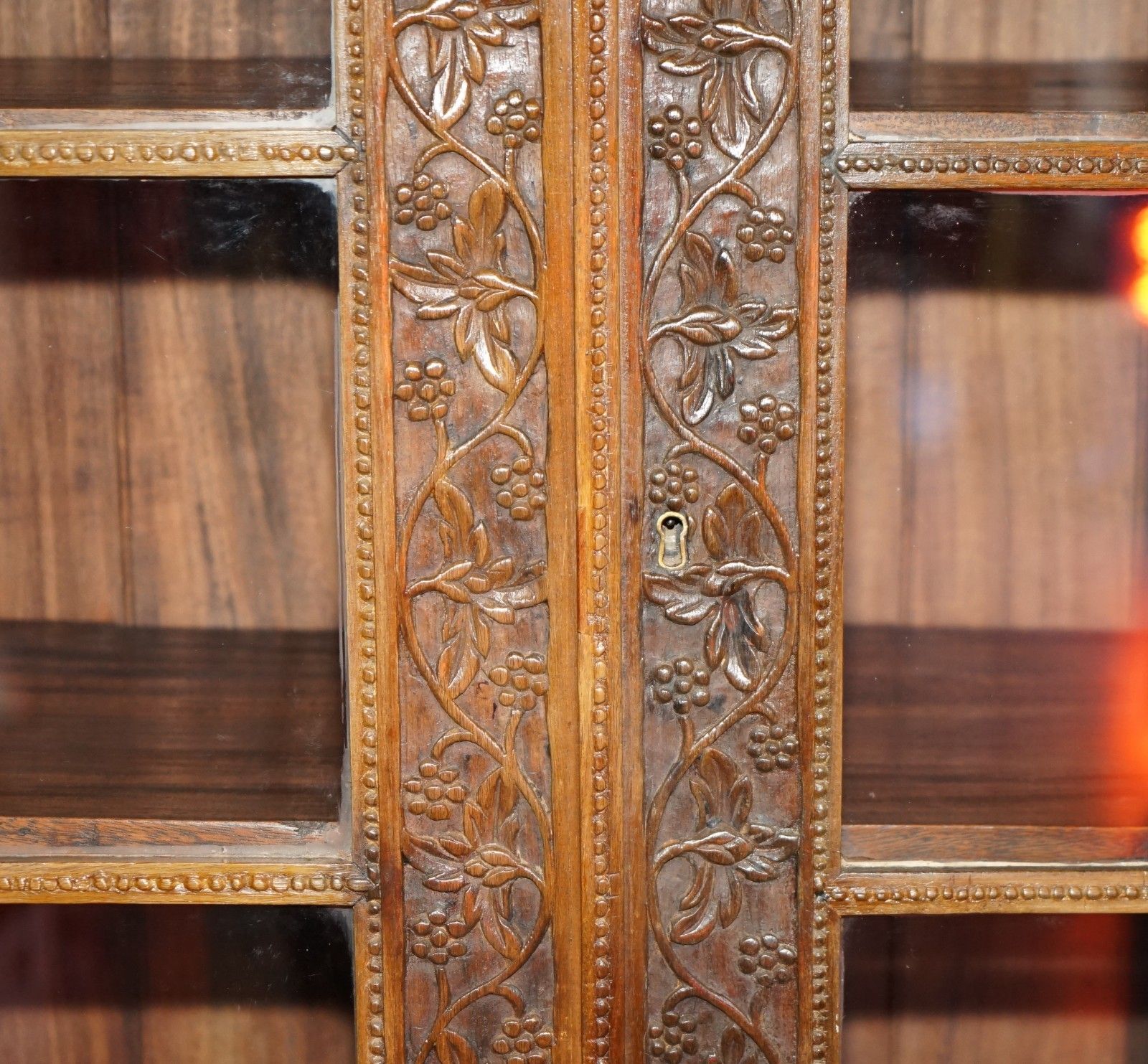 Antique 19th Century Colonial Anglo Indian Rosewood Bookcase On Chest Of Drawers photo vinterior