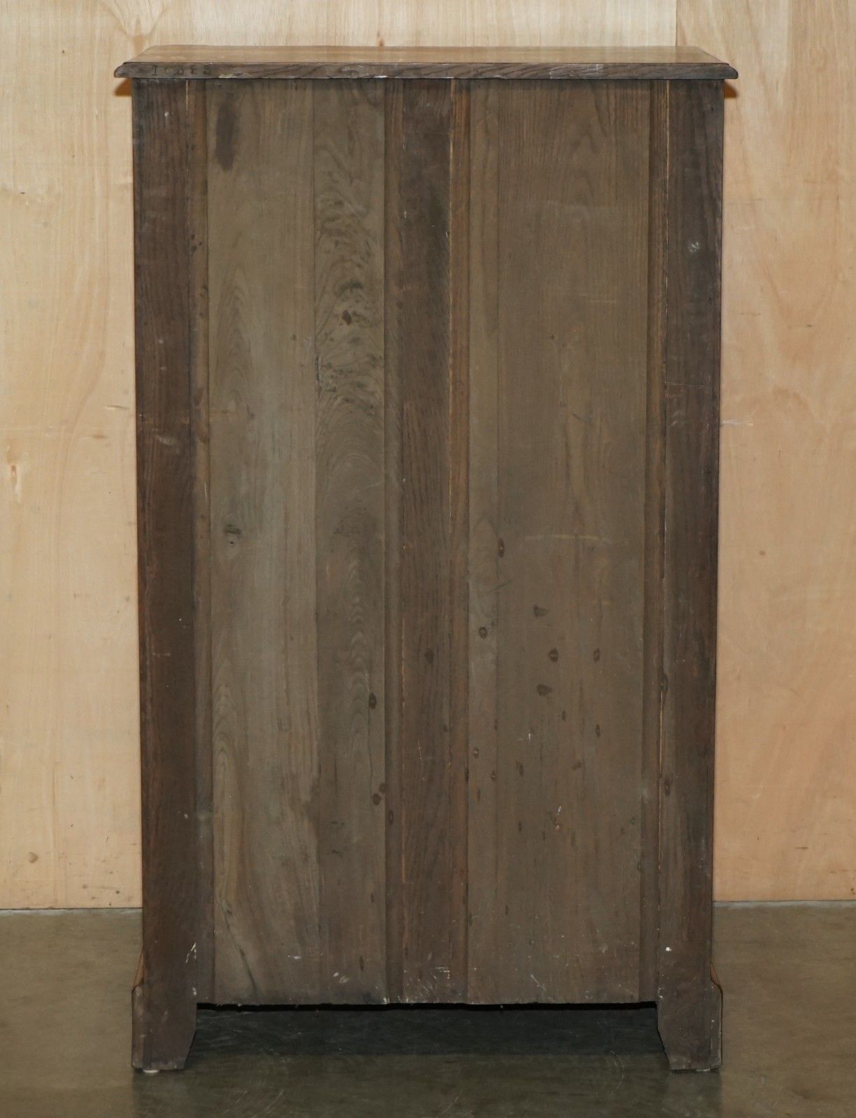 photo vinterior Stunning Antique Circa 1900 Pollard Burr Burl Oak Large Tallboy Chest Of Drawers