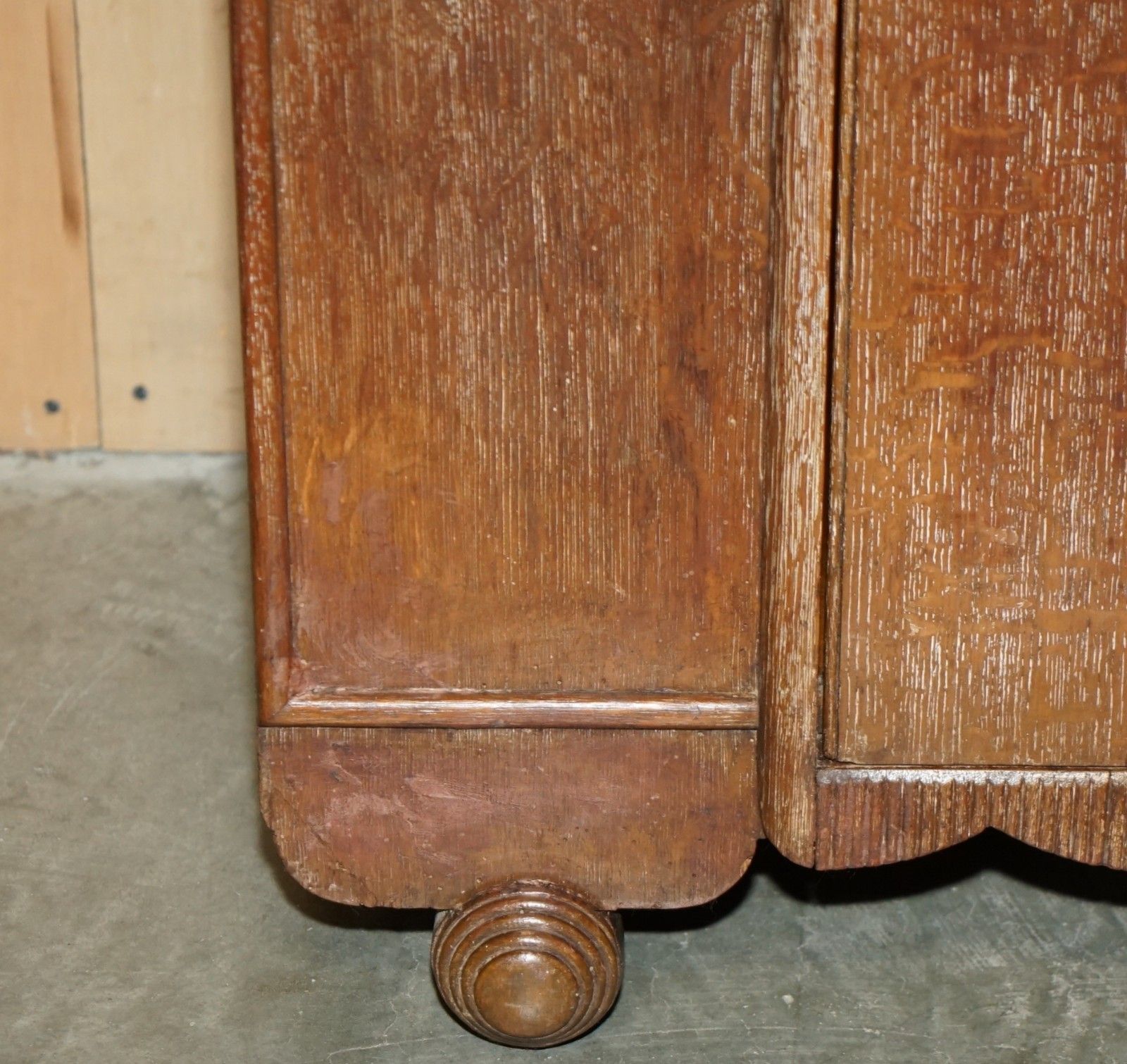 photo for sale Stunning Art Deco Heals London Limed Oak Single Wardrobe Part Of A Large Suite