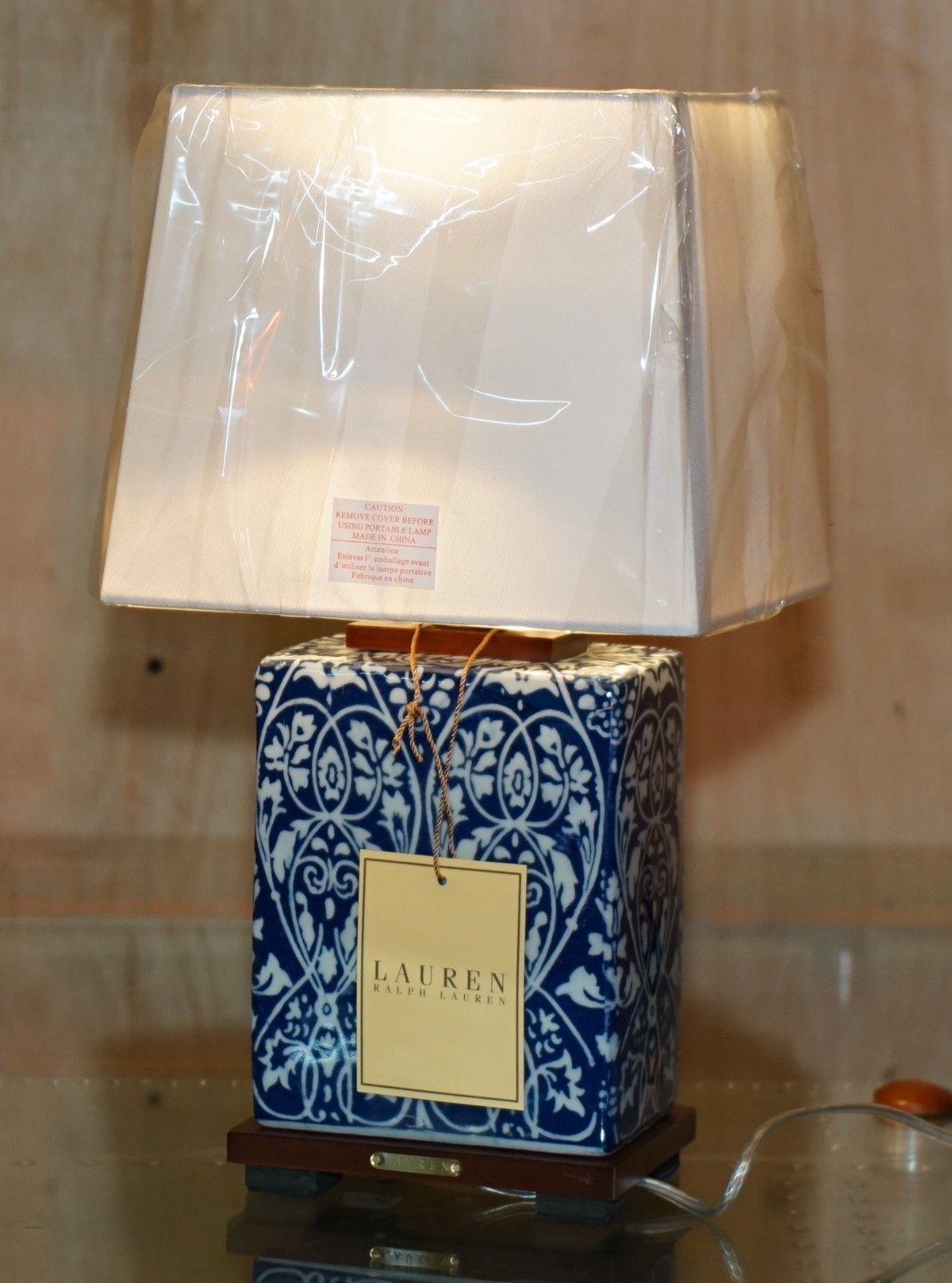 1 Of 8 Brand New In The Box Ralph Lauren Porcelain Cobalt Vineyard Table Lamps photo furniture