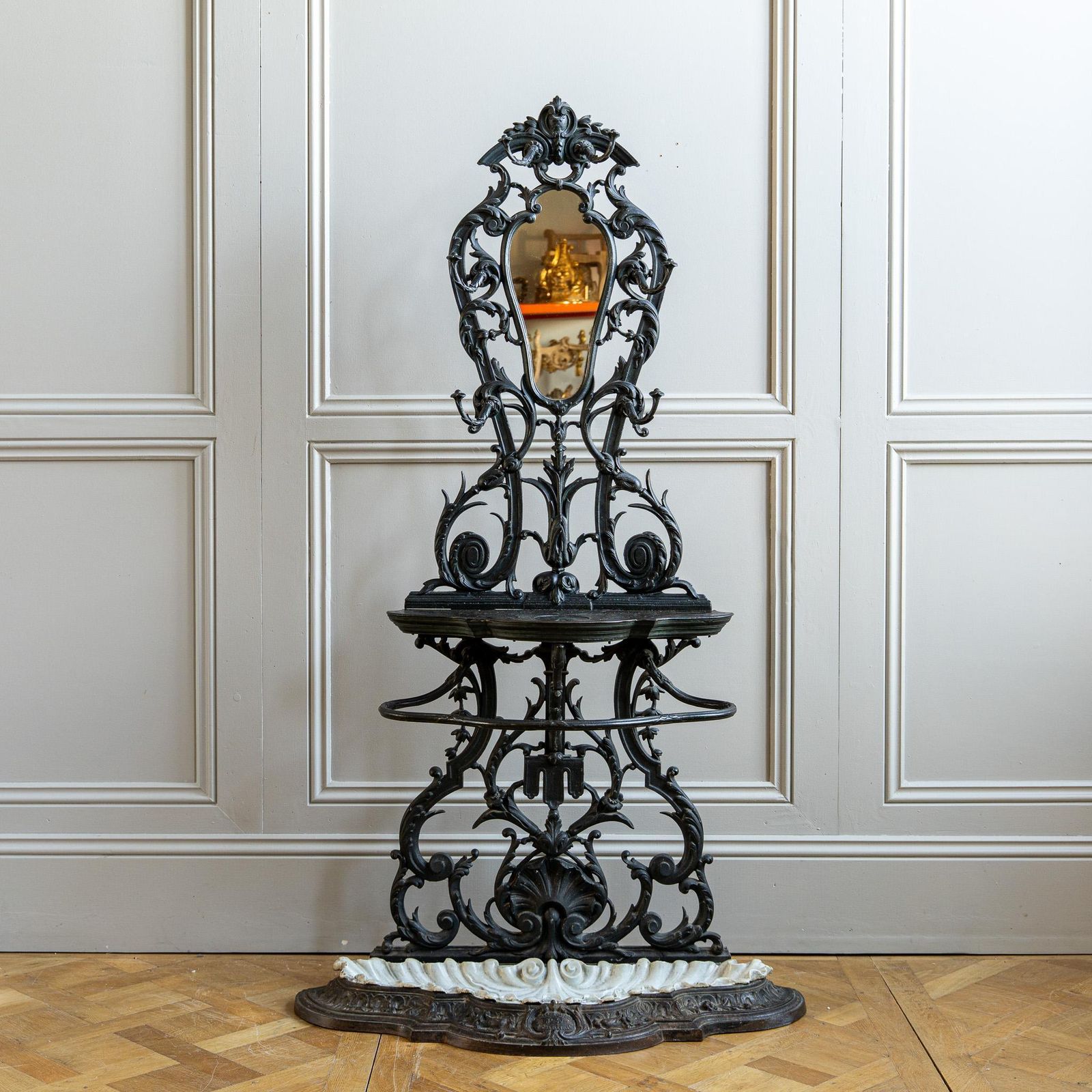 Art Nouveau Cast Iron Hall Tree (Model No. 30) By Corneau Frères photo furniture