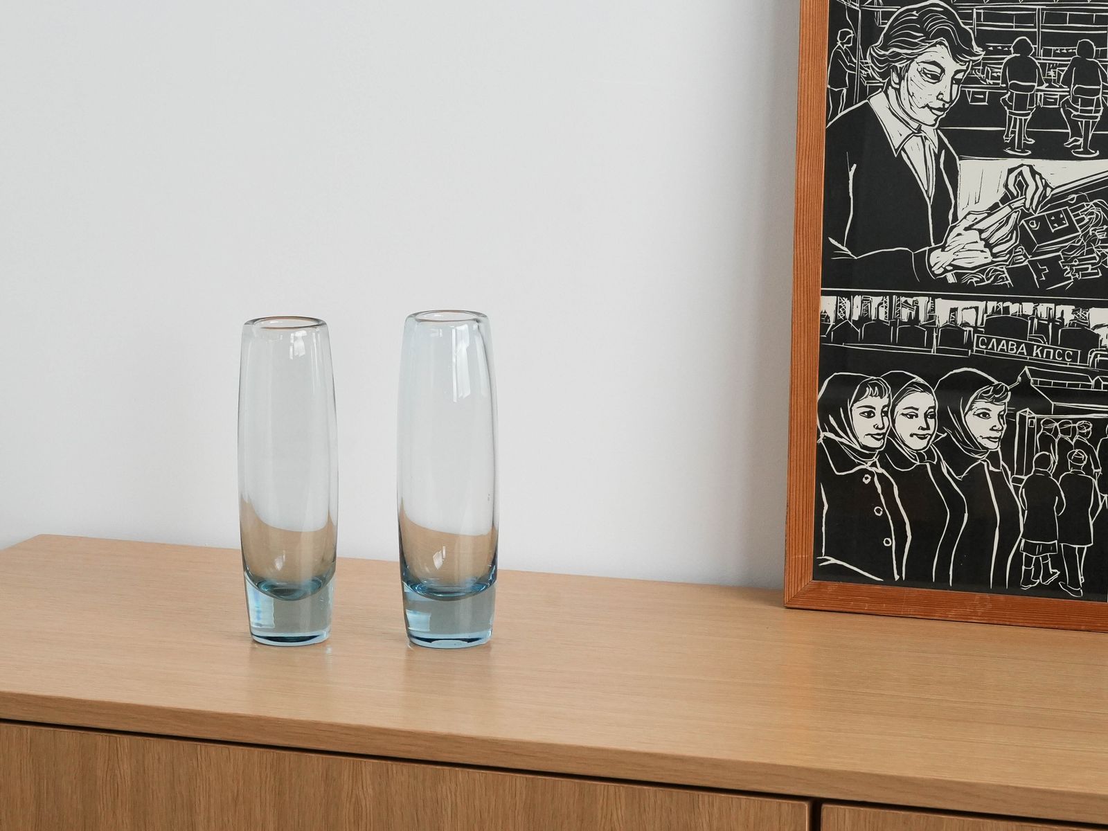 Glazen Vaas, Deens Design, Ca. Jaren 1950, Fabrikant: Holmegaard, Ontwerper: Per Lütken photo furniture