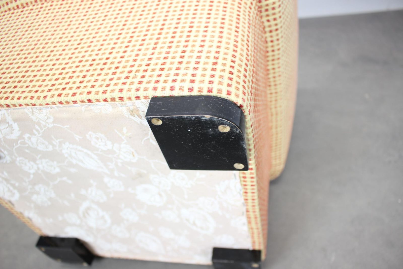 1930s Czechoslovak Art Deco Ottoman / Tabouret With Springs Seat, New Upholstery photo vinterior