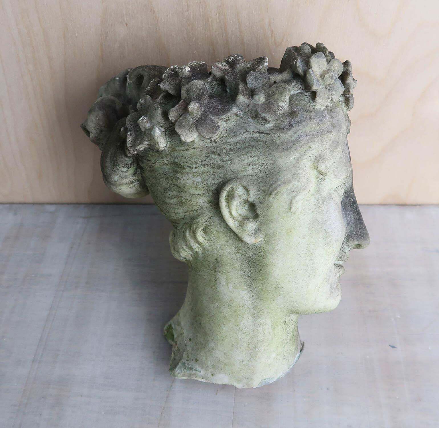 photo furniture Antique White Marble Garden Statue   Classical Maiden. Italian, 19th Century