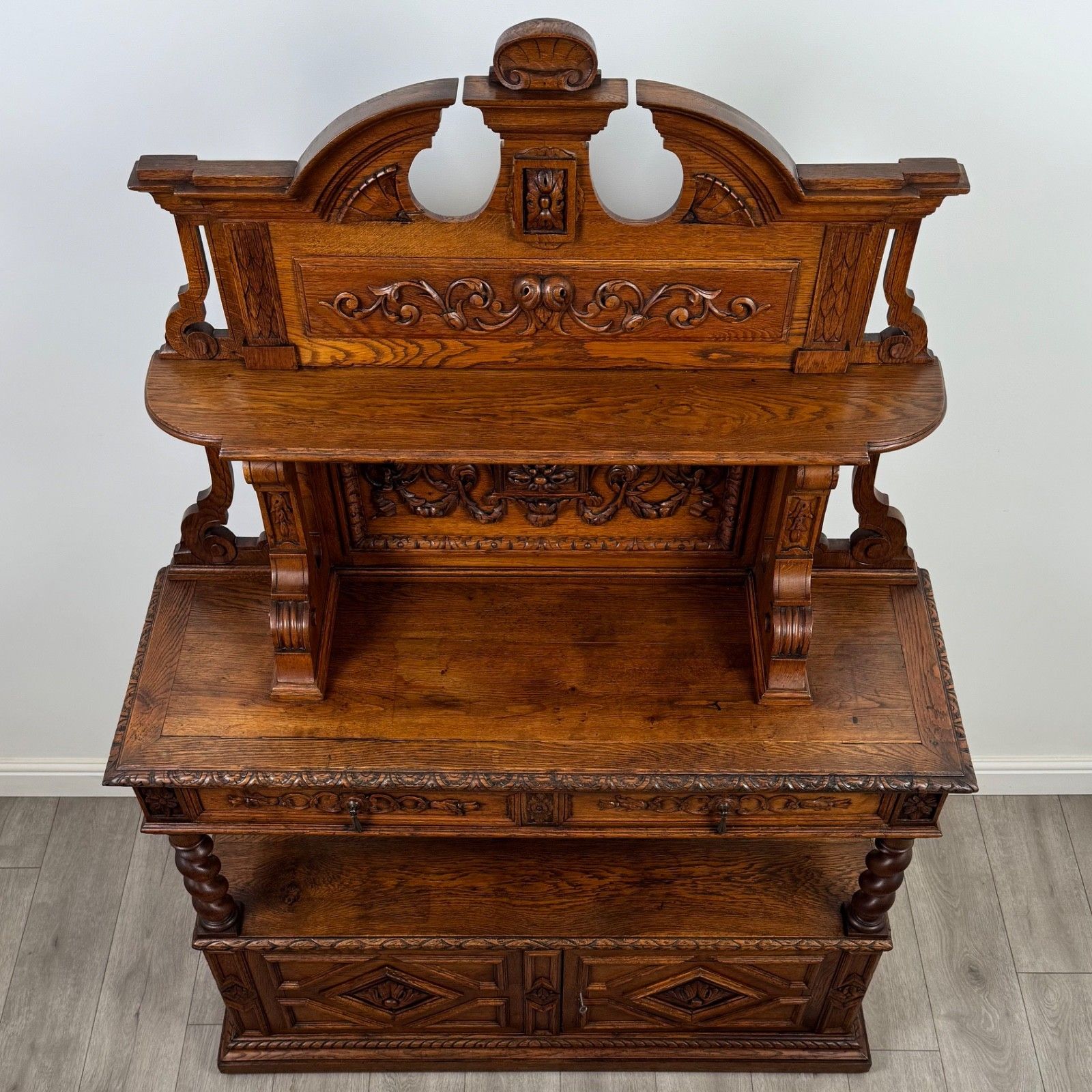 photo for sale Antique 19th Century Fine Quality Sideboard In Golden Oak