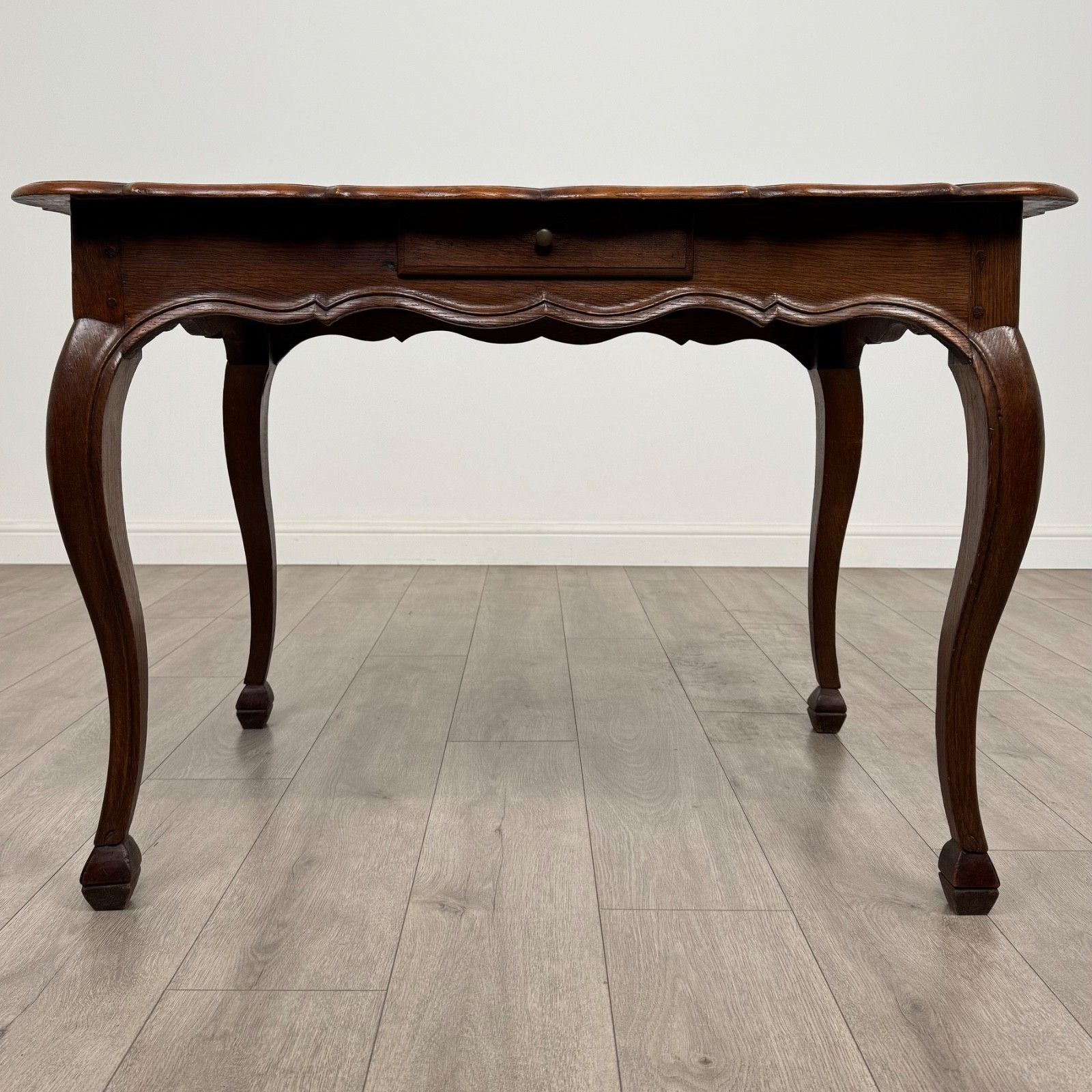 Antique 20th Century Deep French Writing Table In Oak