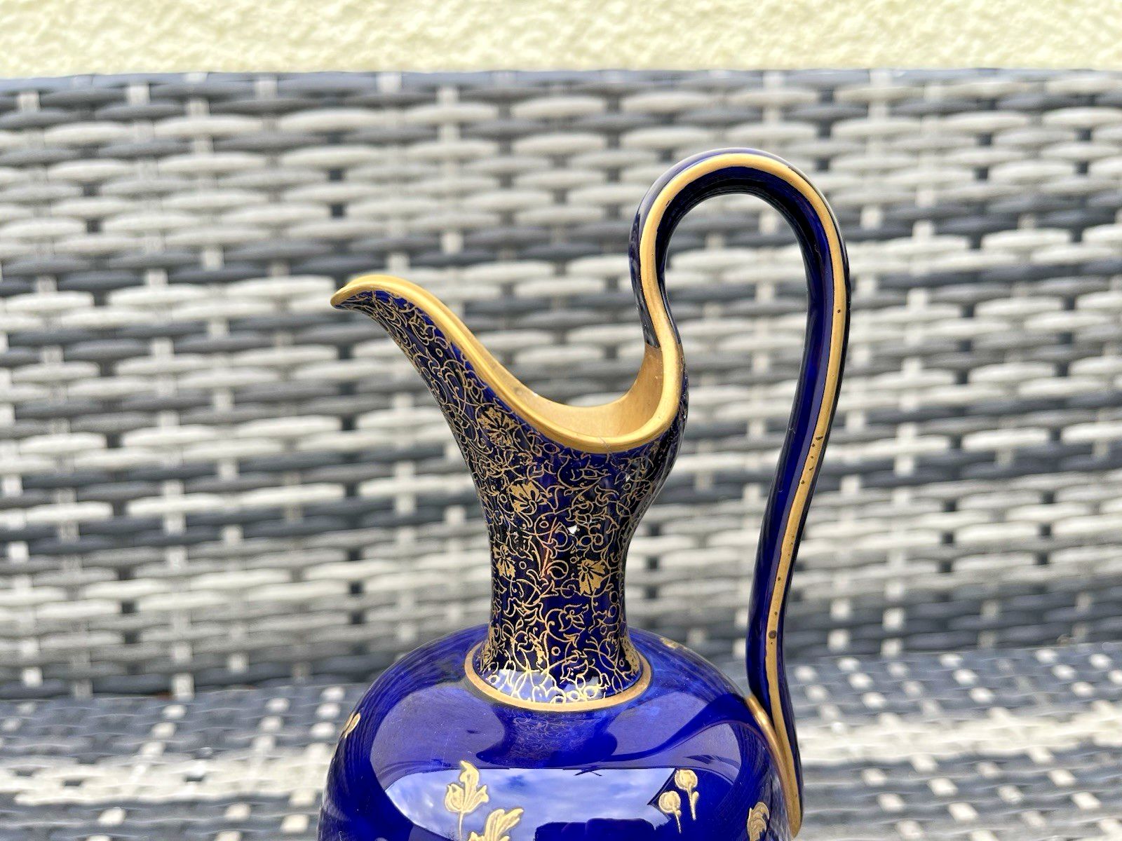 Rare Antique Corolian Ware Doulton Burslem J Kelsall Cobalt & Gilt Jug Ewer Vase photo 120.0