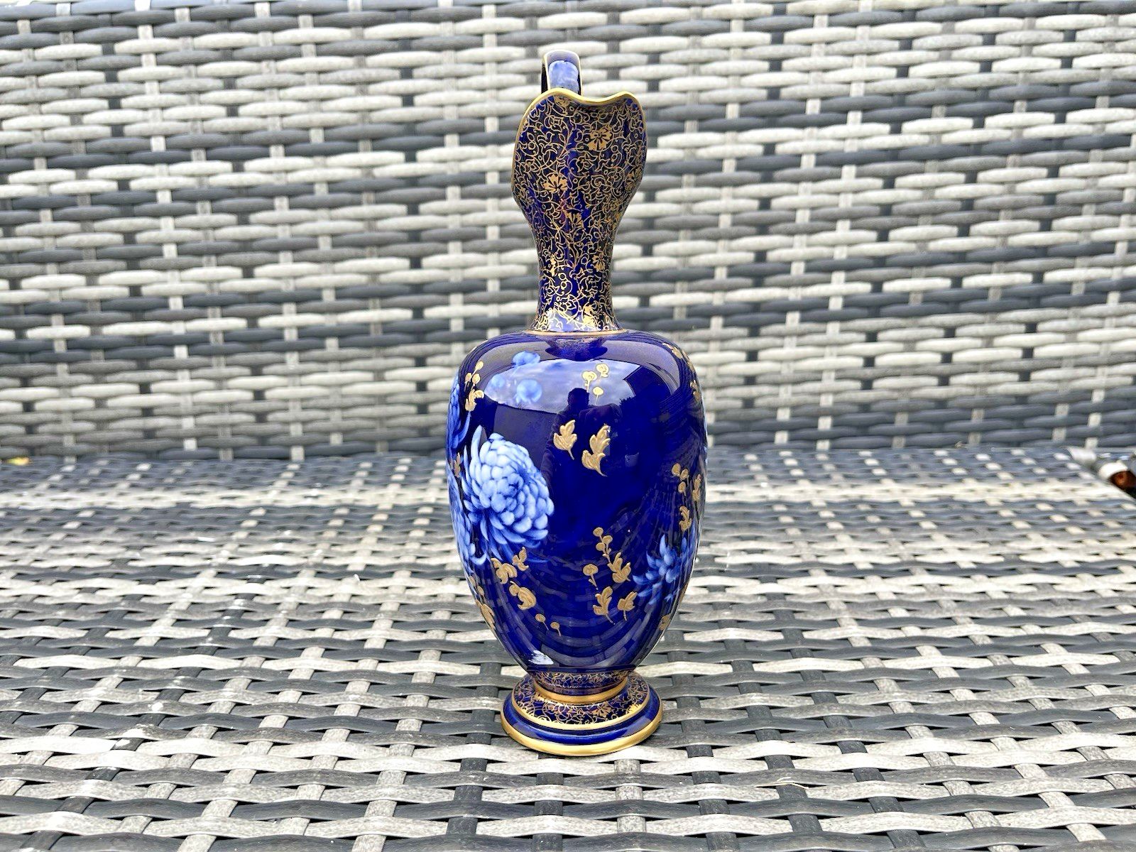 photo furniture Rare Antique Corolian Ware Doulton Burslem J Kelsall Cobalt & Gilt Jug Ewer Vase