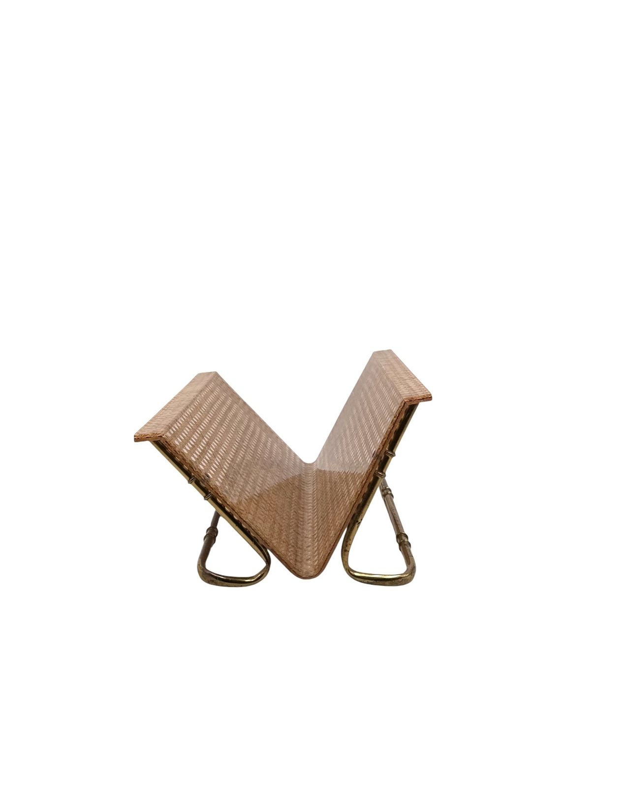 Hollywood Regency Magazine Rack, Italy 1970s photo vinterior