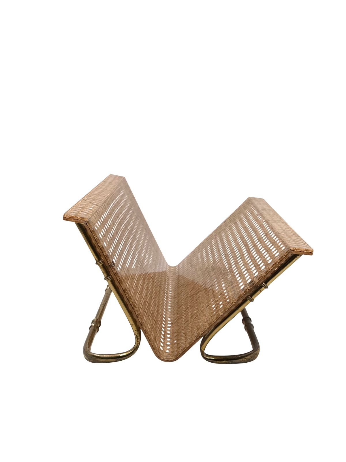 Hollywood Regency Magazine Rack, Italy 1970s photo 500.0