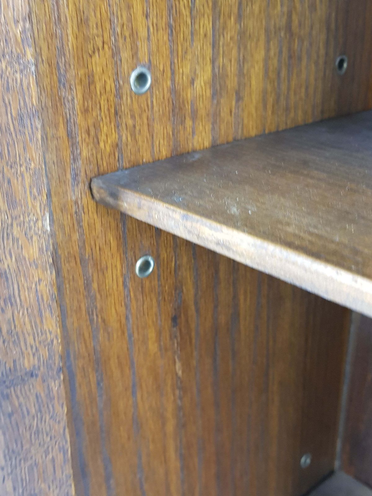 Furniture Oak Display Cabinet, 1950s, Vintage photo