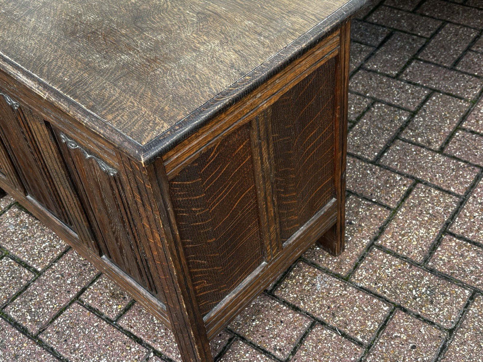 Pair Of Small Oak Coffers, Rare To Have A Pair. photo buy