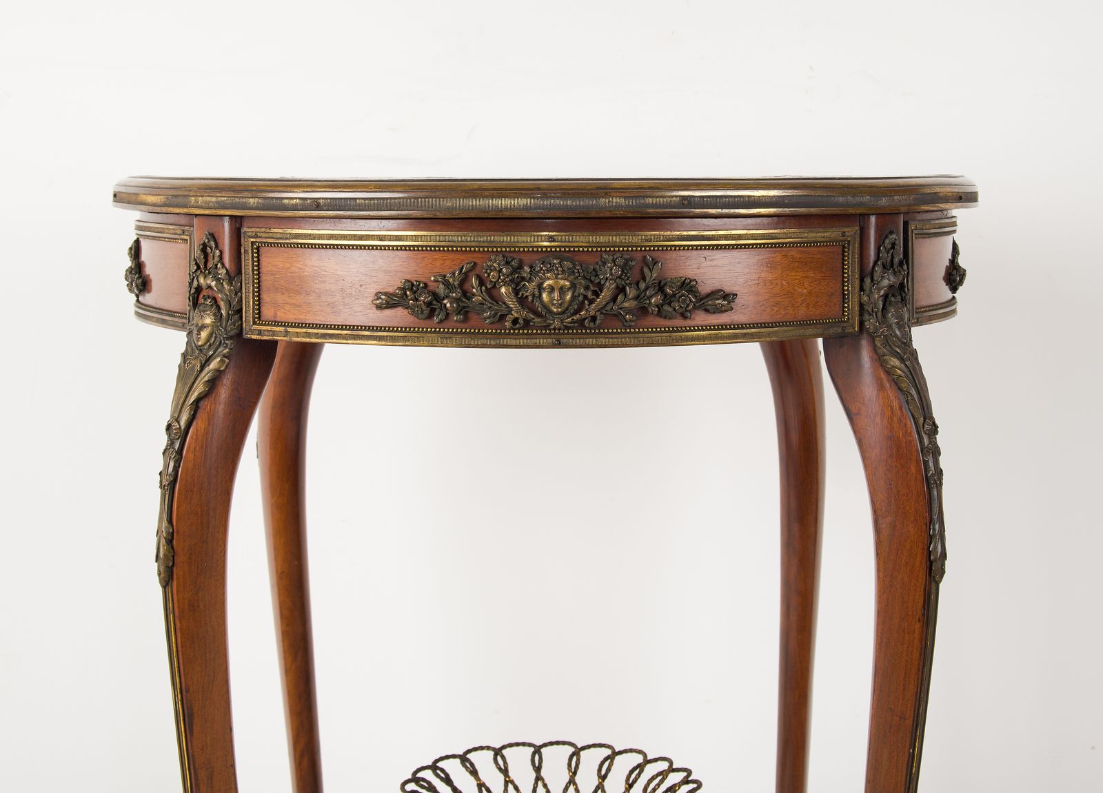 19th Century French Kingwood Round Side Table, In The Manner Of François Linke photo for sale