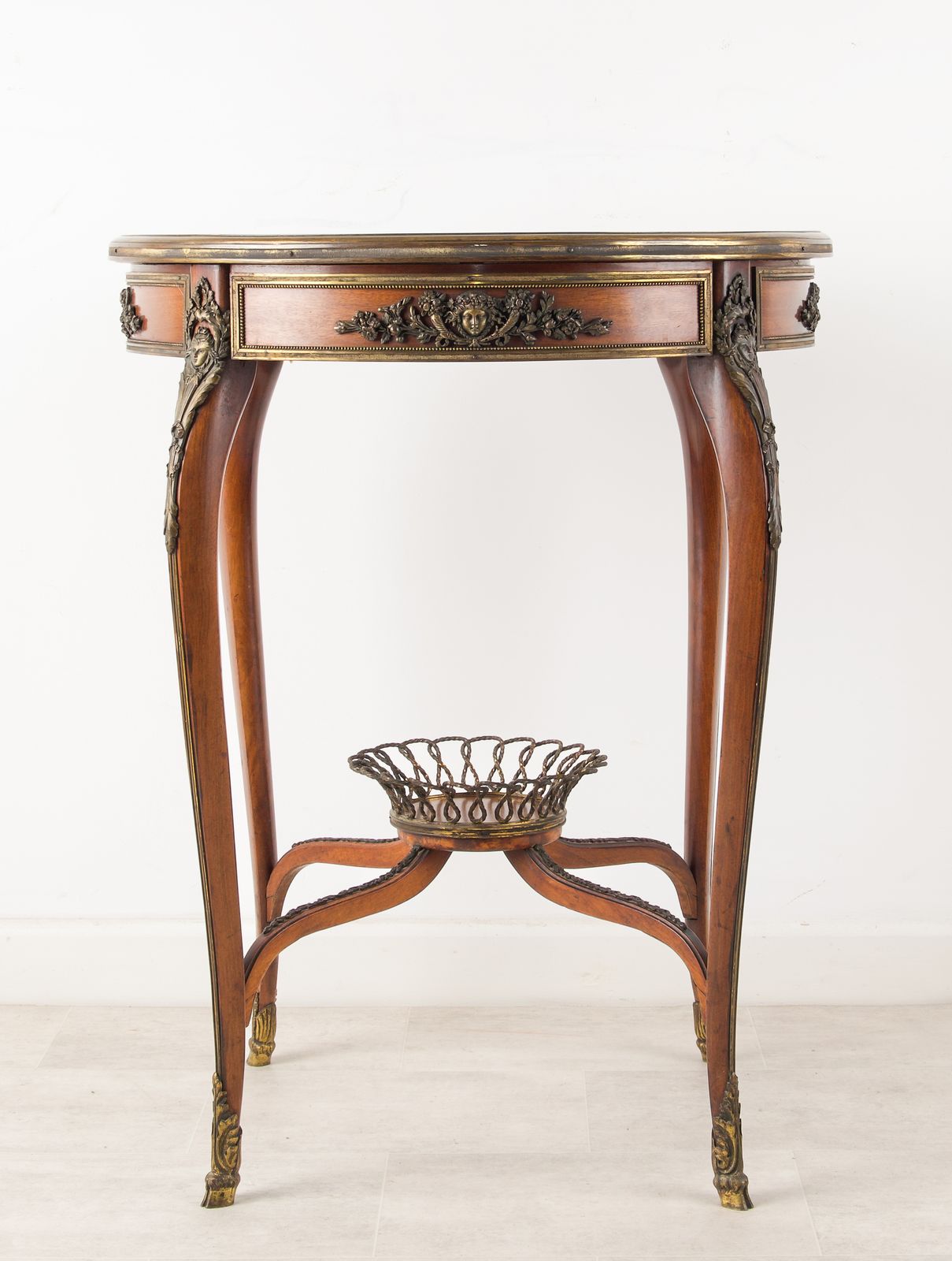 19th Century French Kingwood Round Side Table, In The Manner Of François Linke