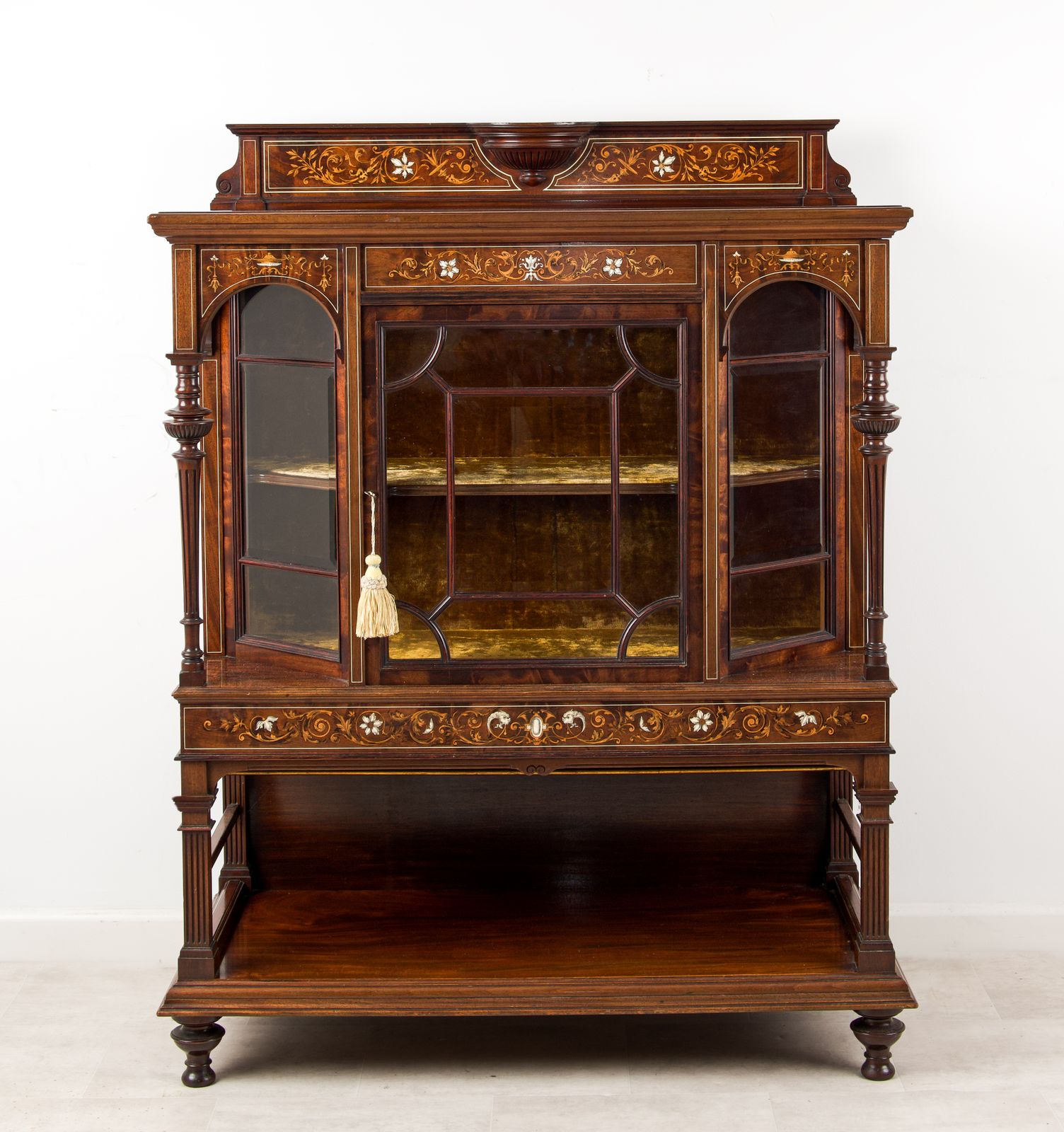 19th Century Victorian Inlaid Side Cabinet, In The Manner Of Edwards & Roberts photo for sale