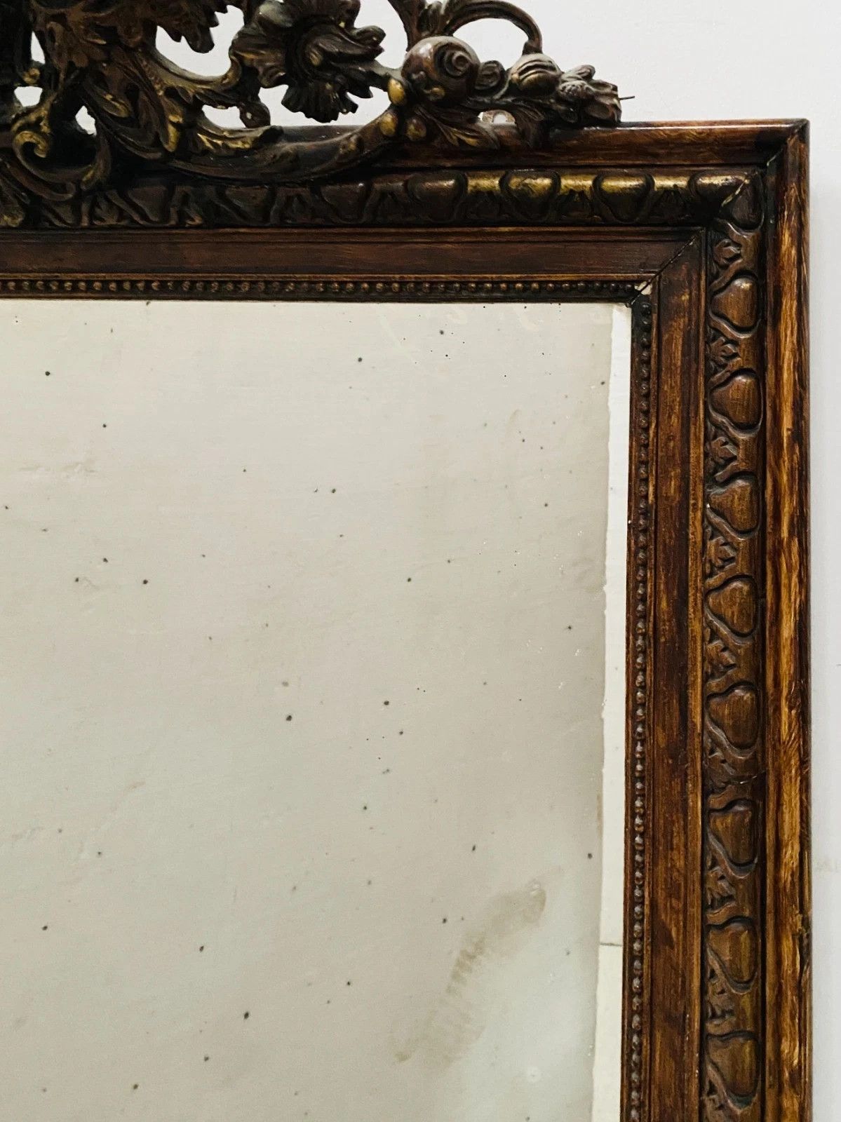 Napoleon III Style Mirror In Wood And Patinated Stucco 20th Century photo furniture