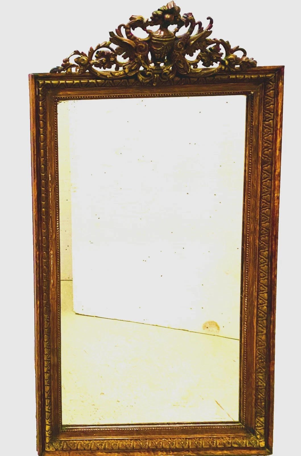 photo for sale Napoleon III Style Mirror In Wood And Patinated Stucco 20th Century
