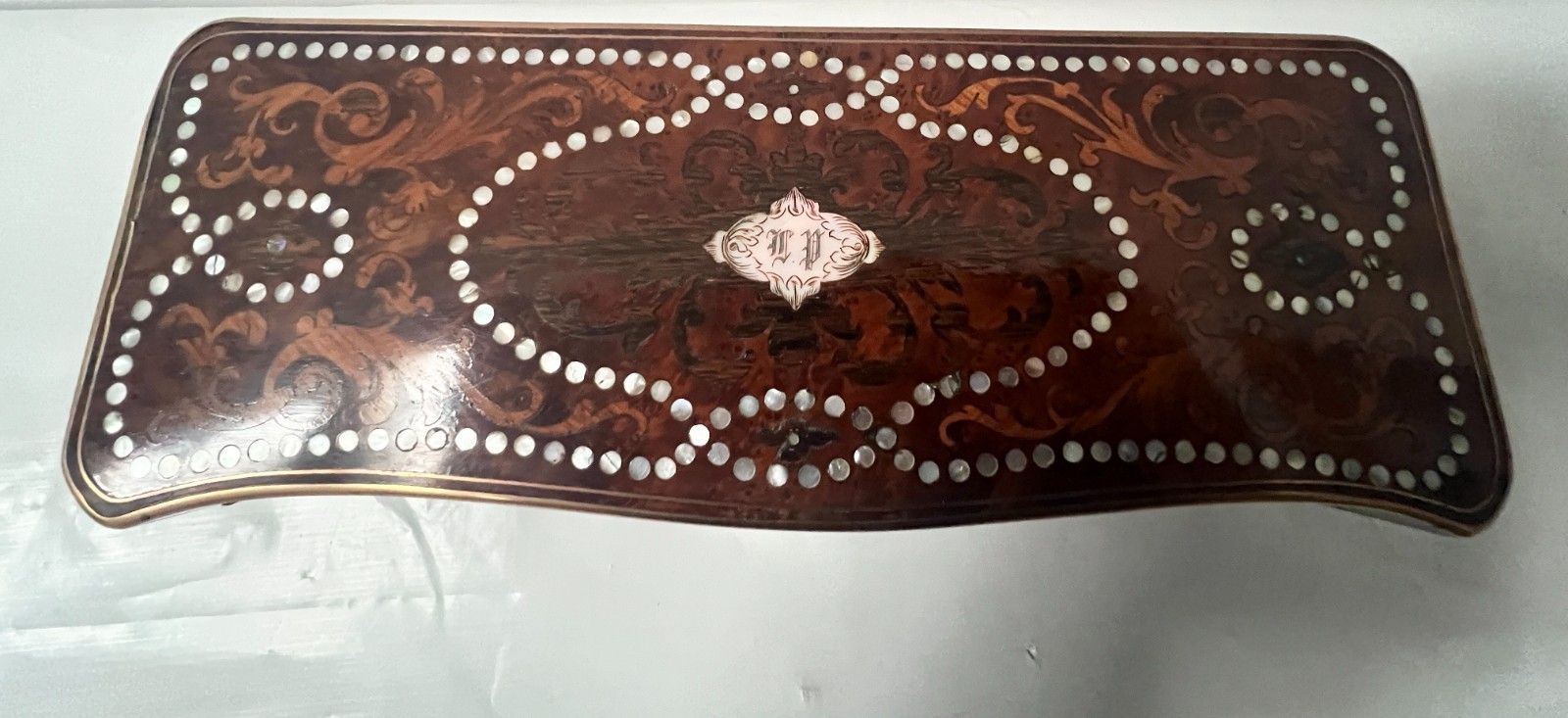 Napoleon III Marquetry Boulle Thuya Magnifying Glass Glove Box. 19th Century. photo Home Decor