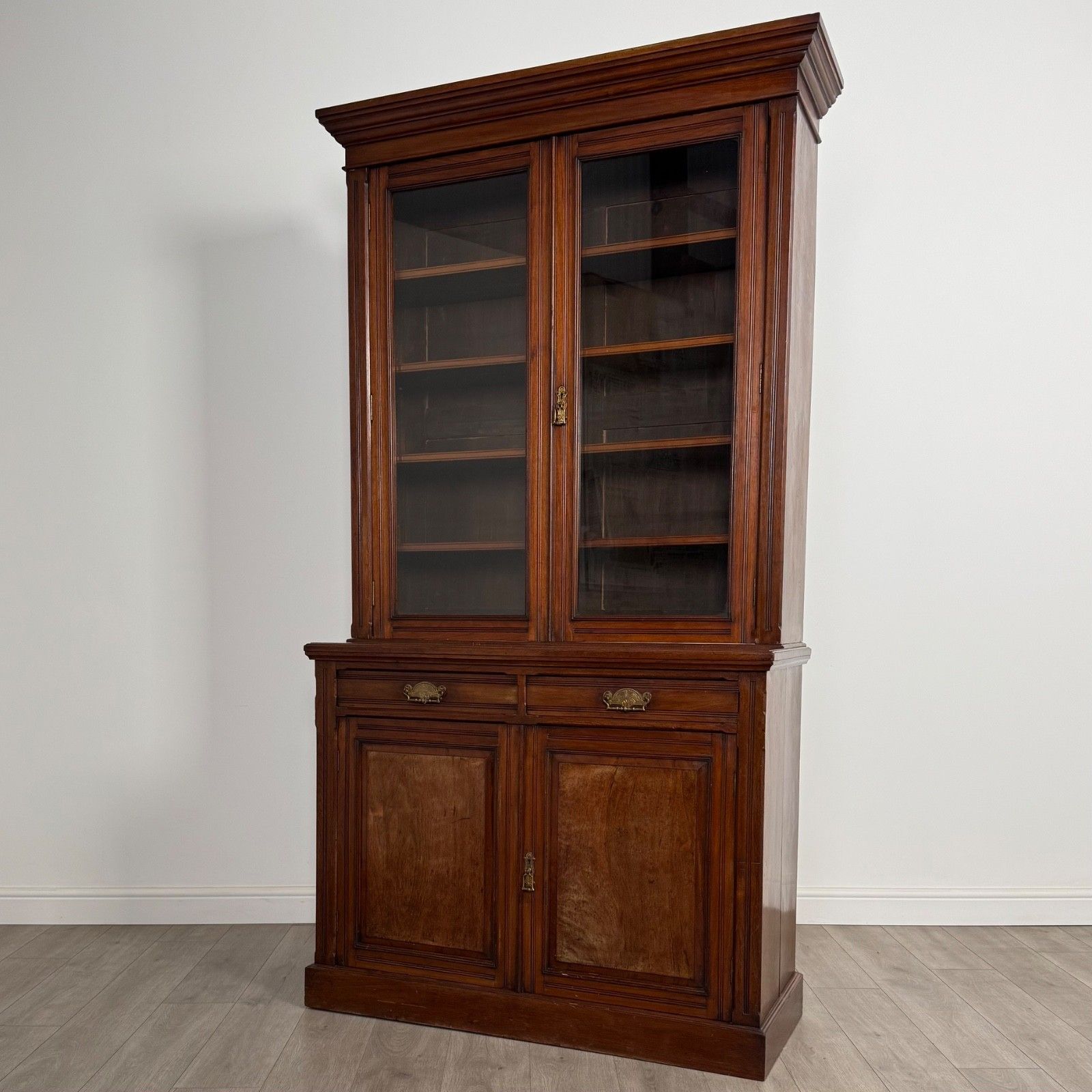 Antique 20th Century Fine Quality Bookcase In Mahogany photo Furniture