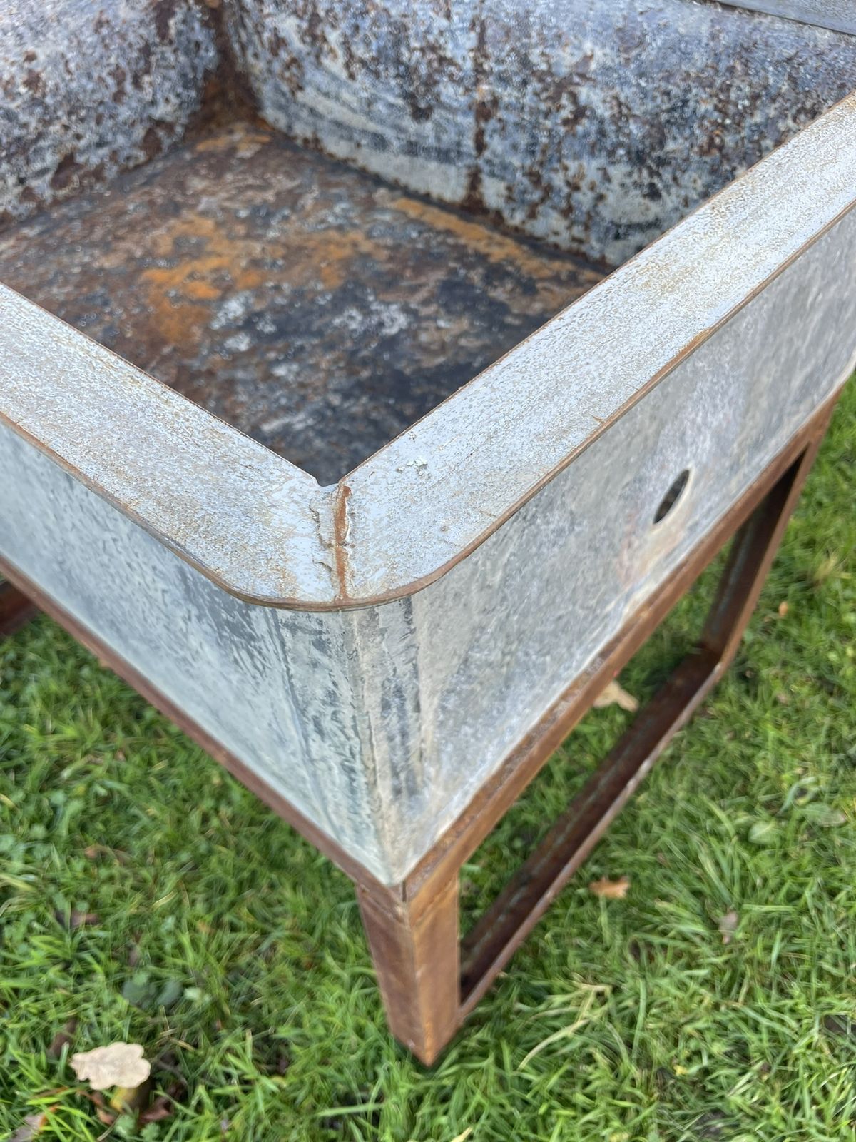 Water Tank Planter With Lipped Top On Stand photo furniture