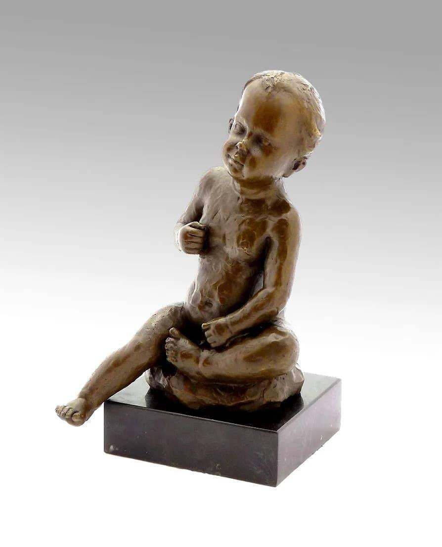 Bronze Sculpture Of A Little Boy 1910 photo Art