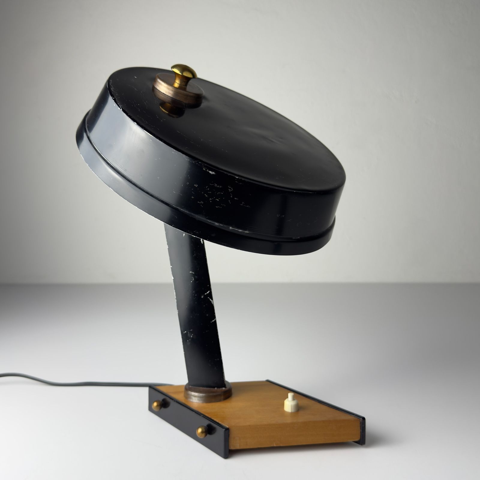 Vintage Metal Desk Lamp By Oscar Torlasco, Italy 1950s photo furniture