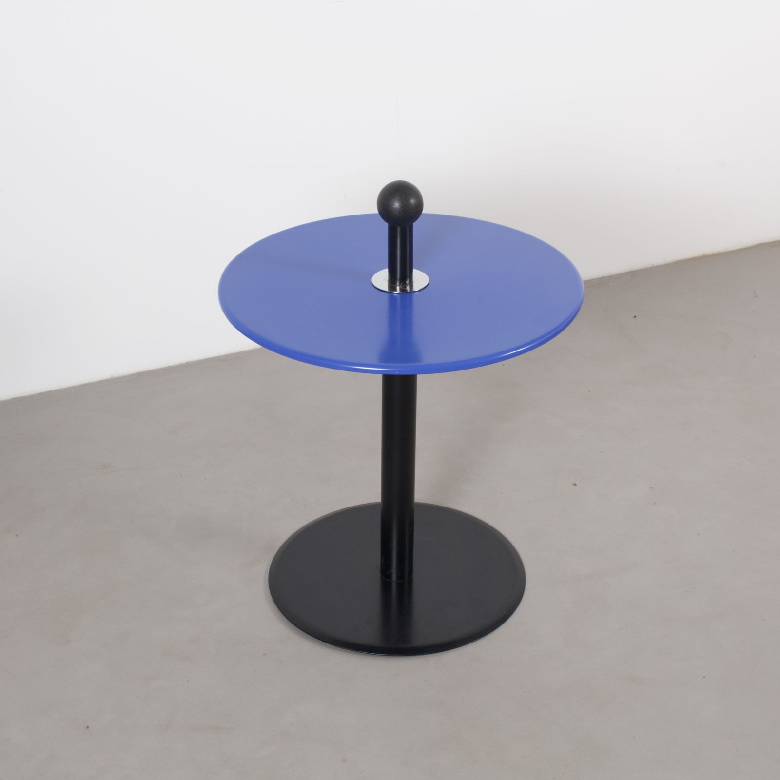 Very Rare Pair Of Blue Metal Side Tables Mod IV For Ikea, Sweden 1993 photo buy