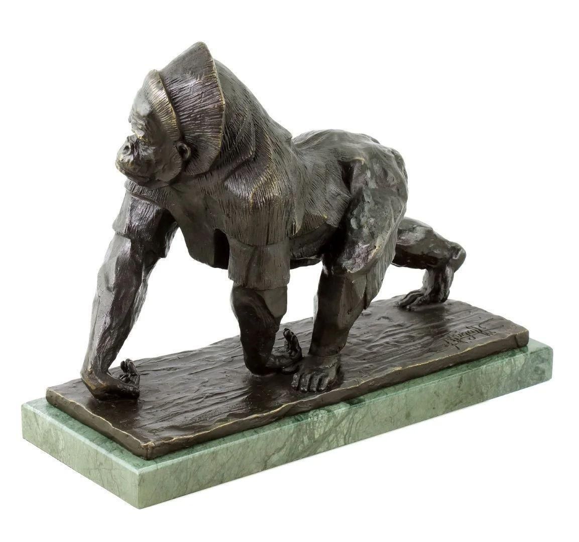 photo for sale Gorilla Statue In The Style Of Rembrandt Bugatti, Bronze Sculpture