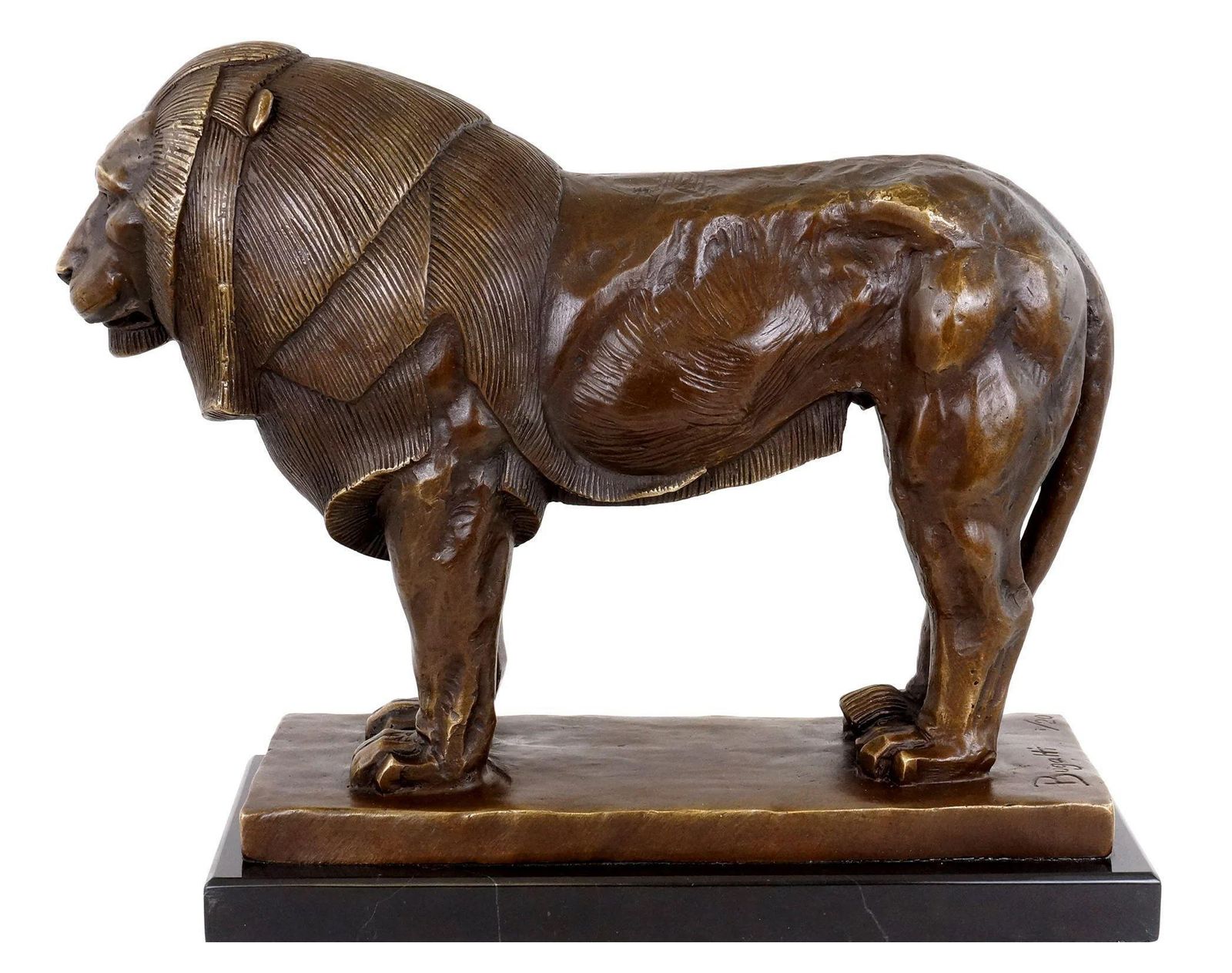 Bronze Lion Sculpture, Proud Lion, In The Style Of Rembrandt Bugatti photo furniture