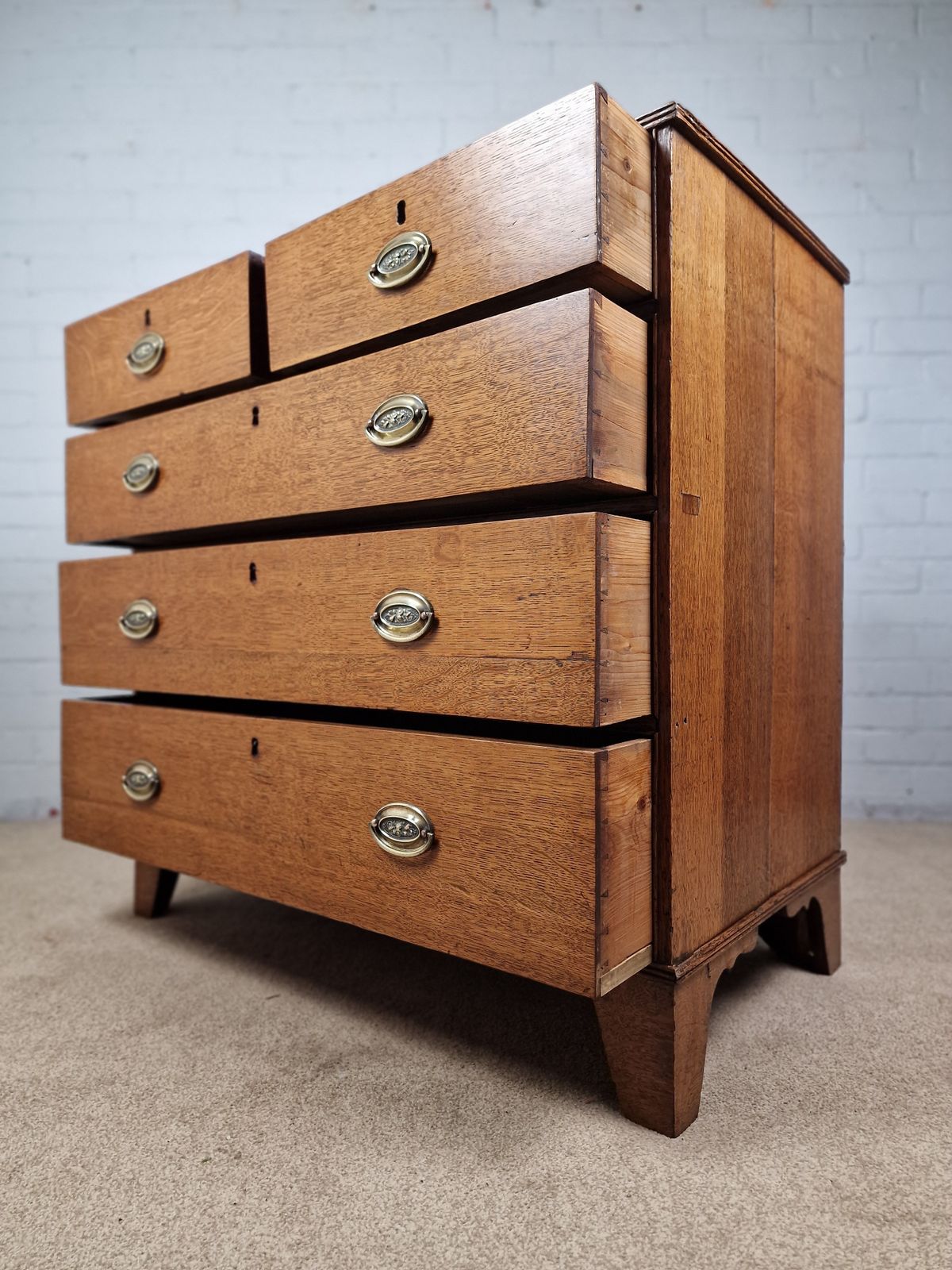 Georgian Oak Chest Of Drawers, Mid 20th Century photo Furniture
