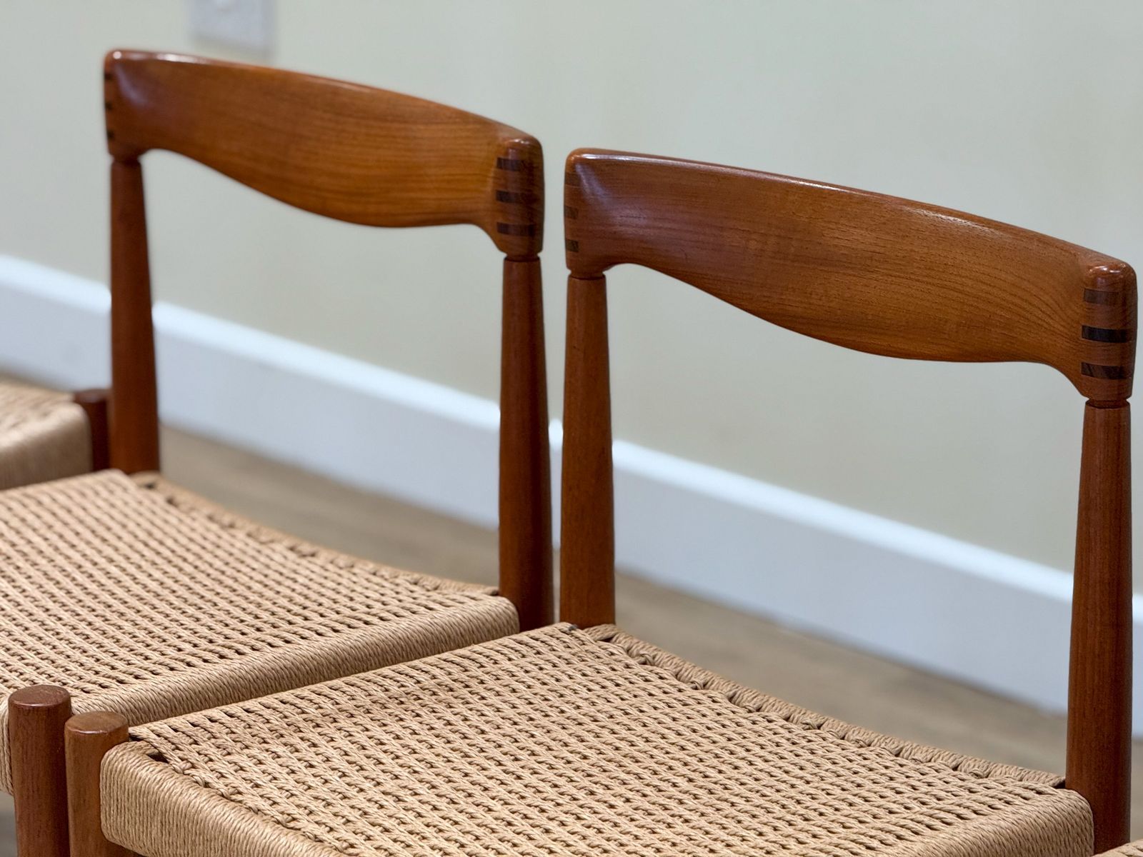 Set Of Six Bramin Chairs In Paper Cord (By Henry Walter Klien) photo 3000.0