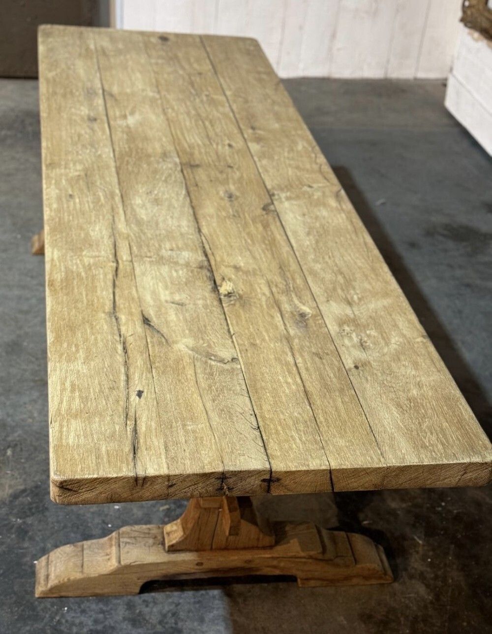 Larger Characterful French Oak Farmhouse Dining Table photo for sale
