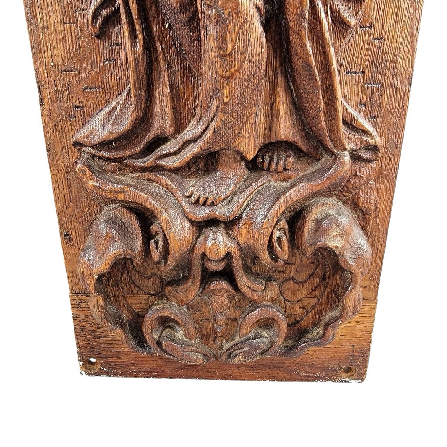 Fine 17th C. Flemish Baroque Carved Oak Panel Allegory Of Faith German Antique photo 5000.0