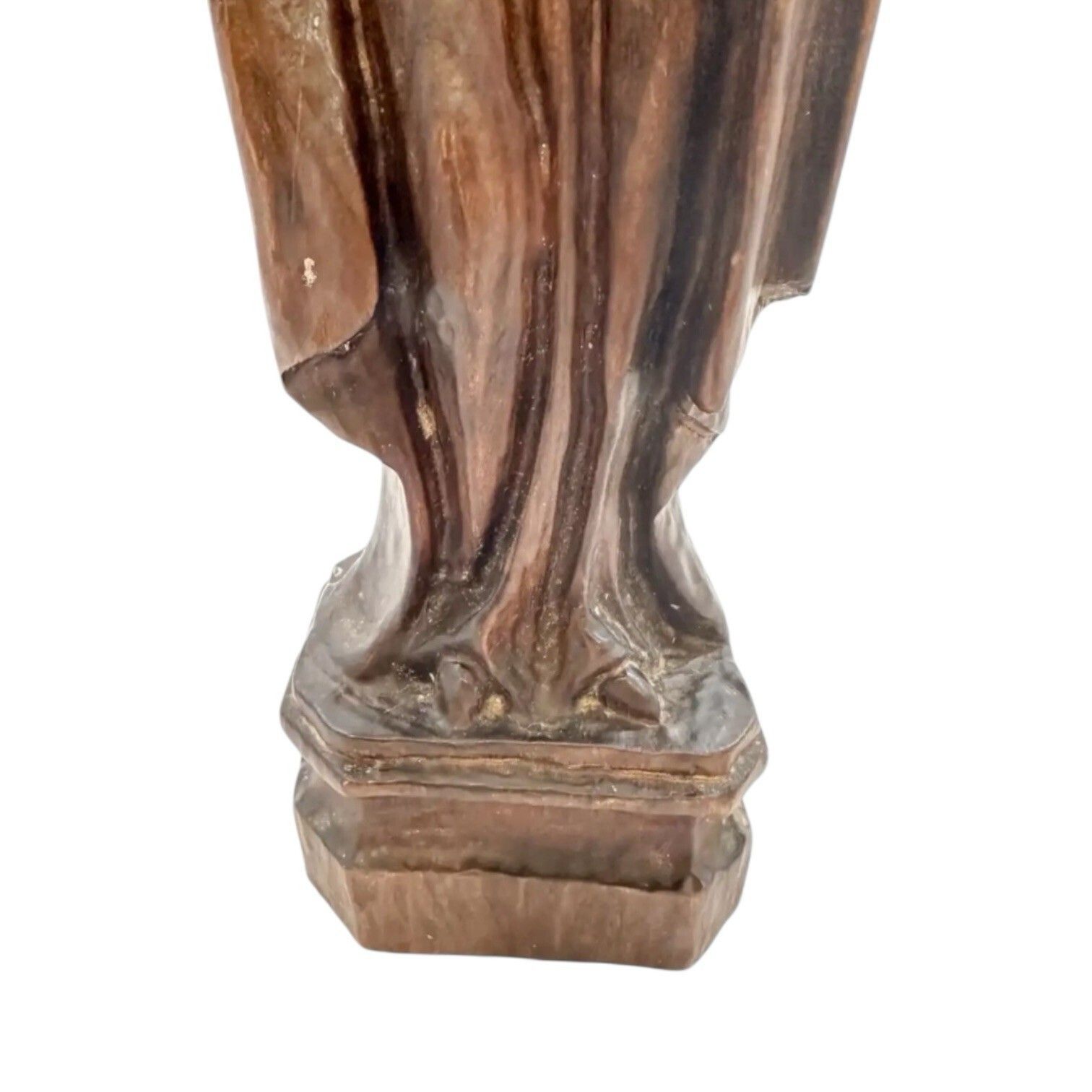 photo buy Antique 18th Century Baroque Carved Wood Acolyte Angel Candlestick Figure Italy