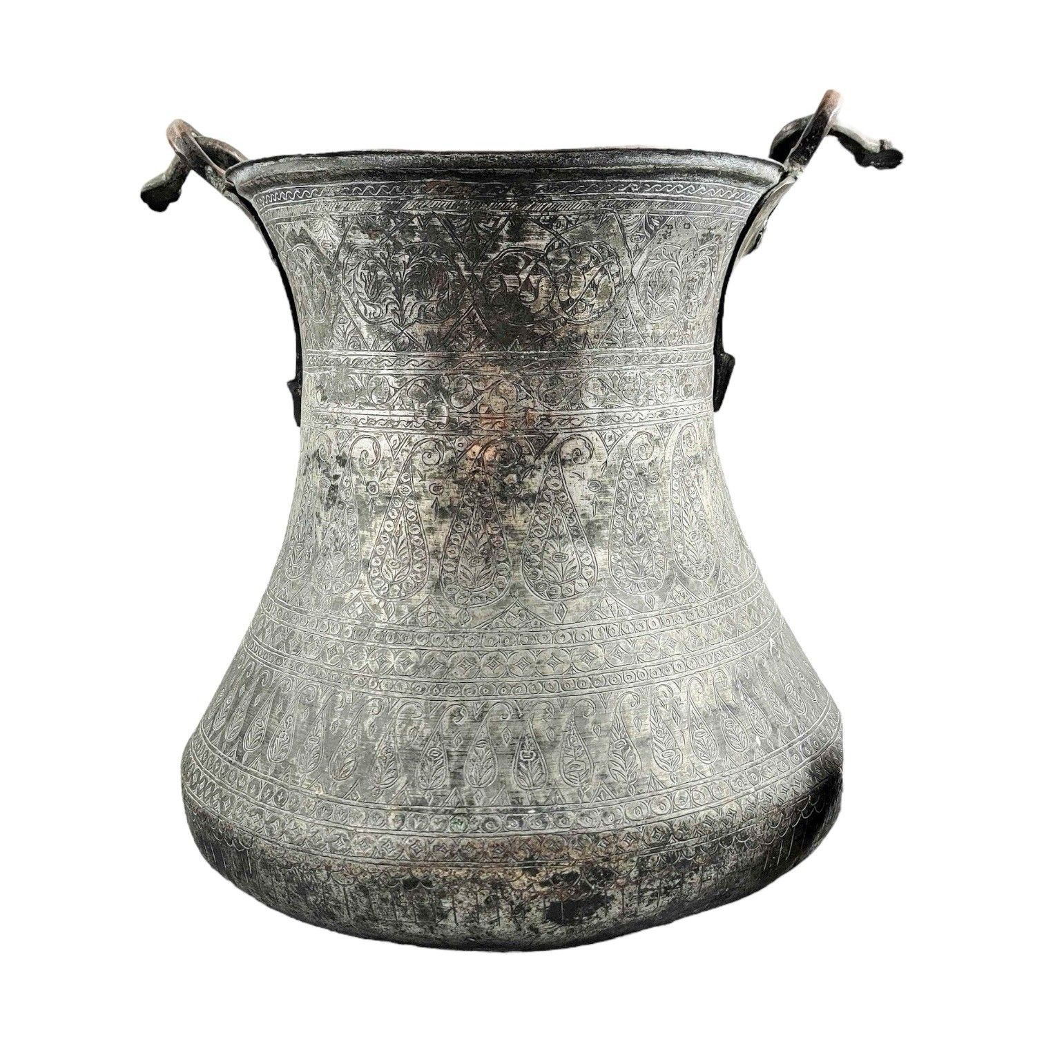 Ritual Vessel, Persia, 18th C – Hand Engraved Bronze āb Zan, Museum Quality photo buy