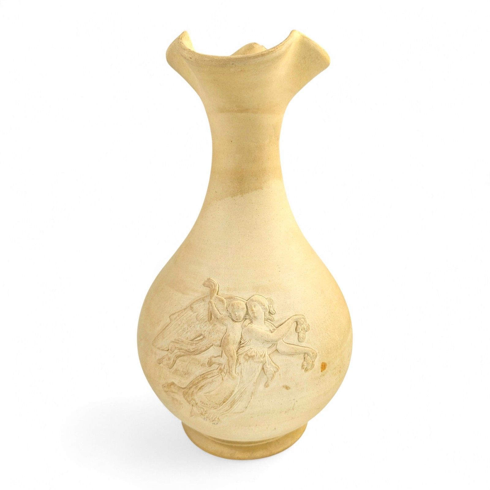 Antique P. Ipsens Enke “Angel Of The Night” Bisque Vase, C. 1880–1900 photo for sale
