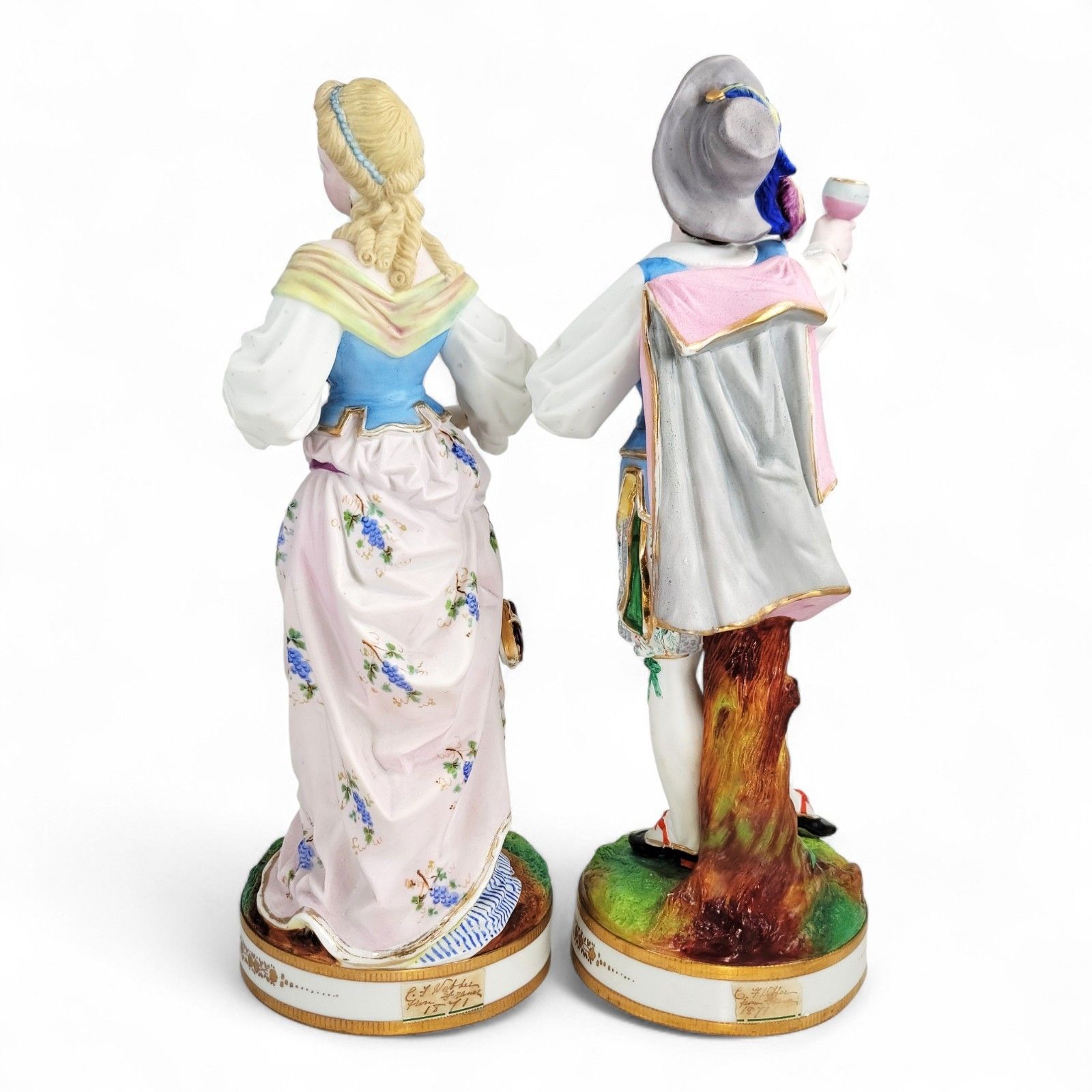 Pair Of Large French Porcelain Figures, Vion Et Baury Style, Paris C. 1870 photo for sale