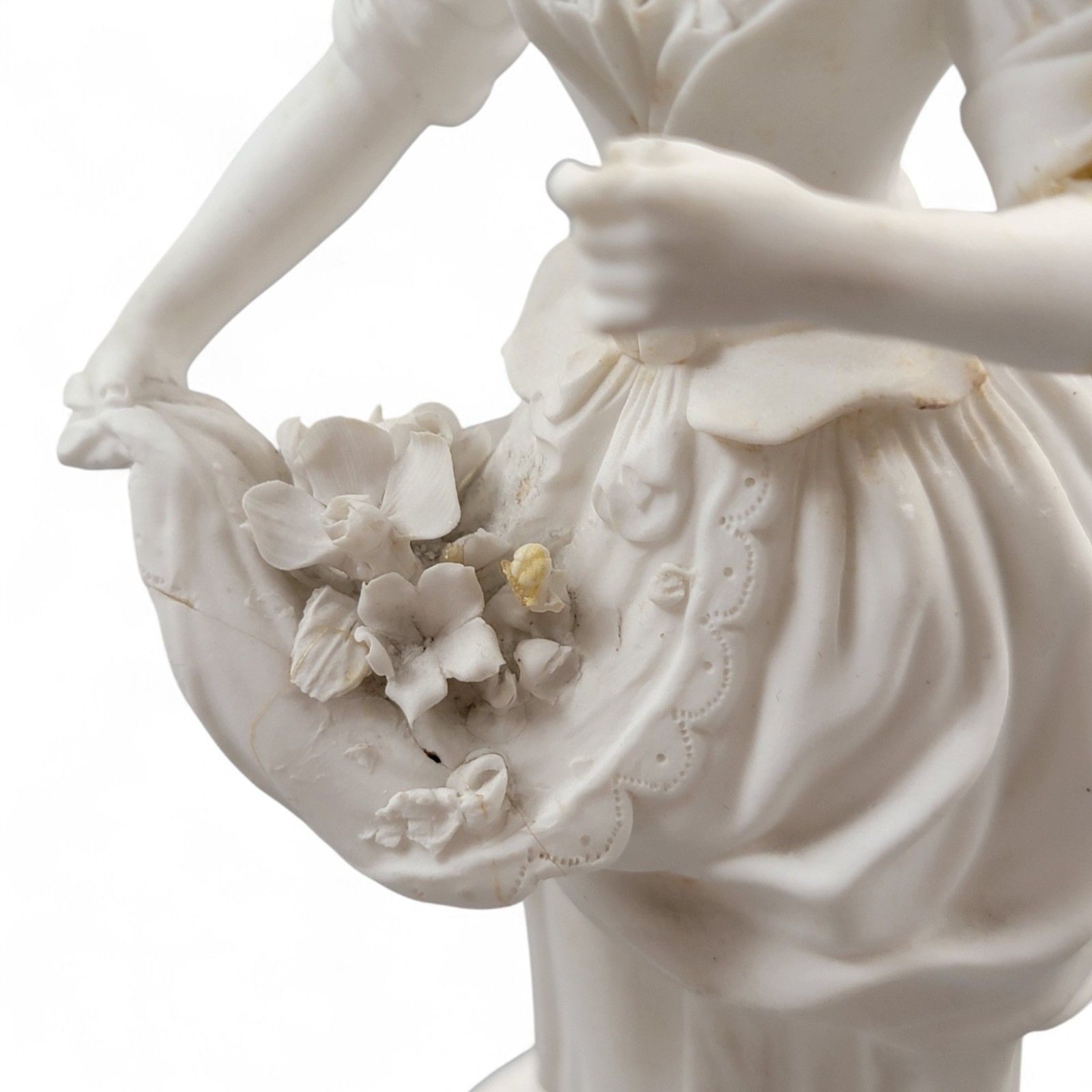 photo for sale Anique Victorian Minton Parian Biscuit Porcelain Figures “The Gardeners”, C.1845