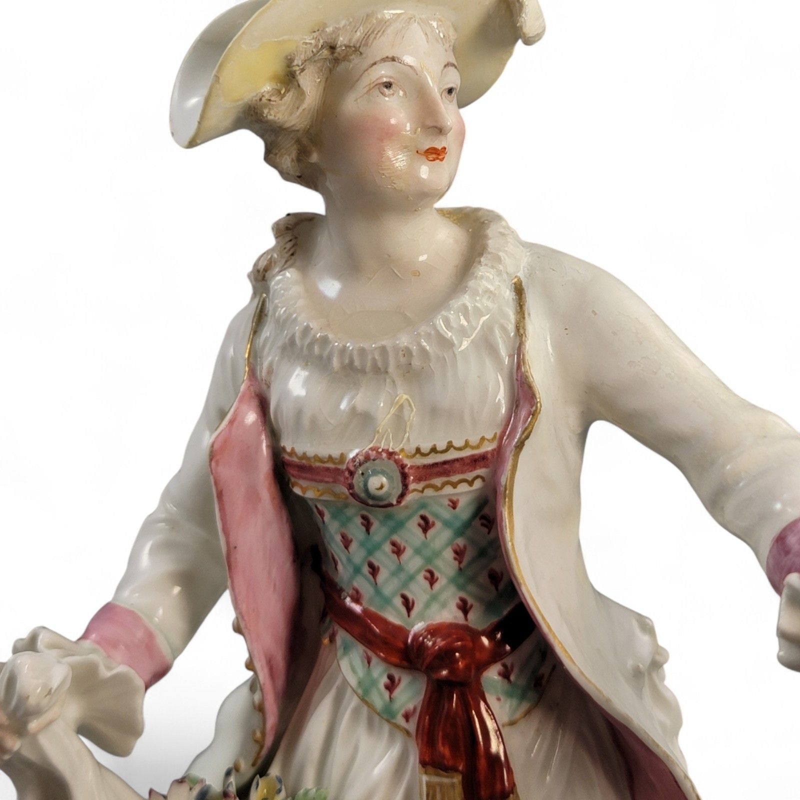 photo furniture Derby Porcelain Pair “Dresden Shepherds” C.1760 – Shepherd And Shepherdess