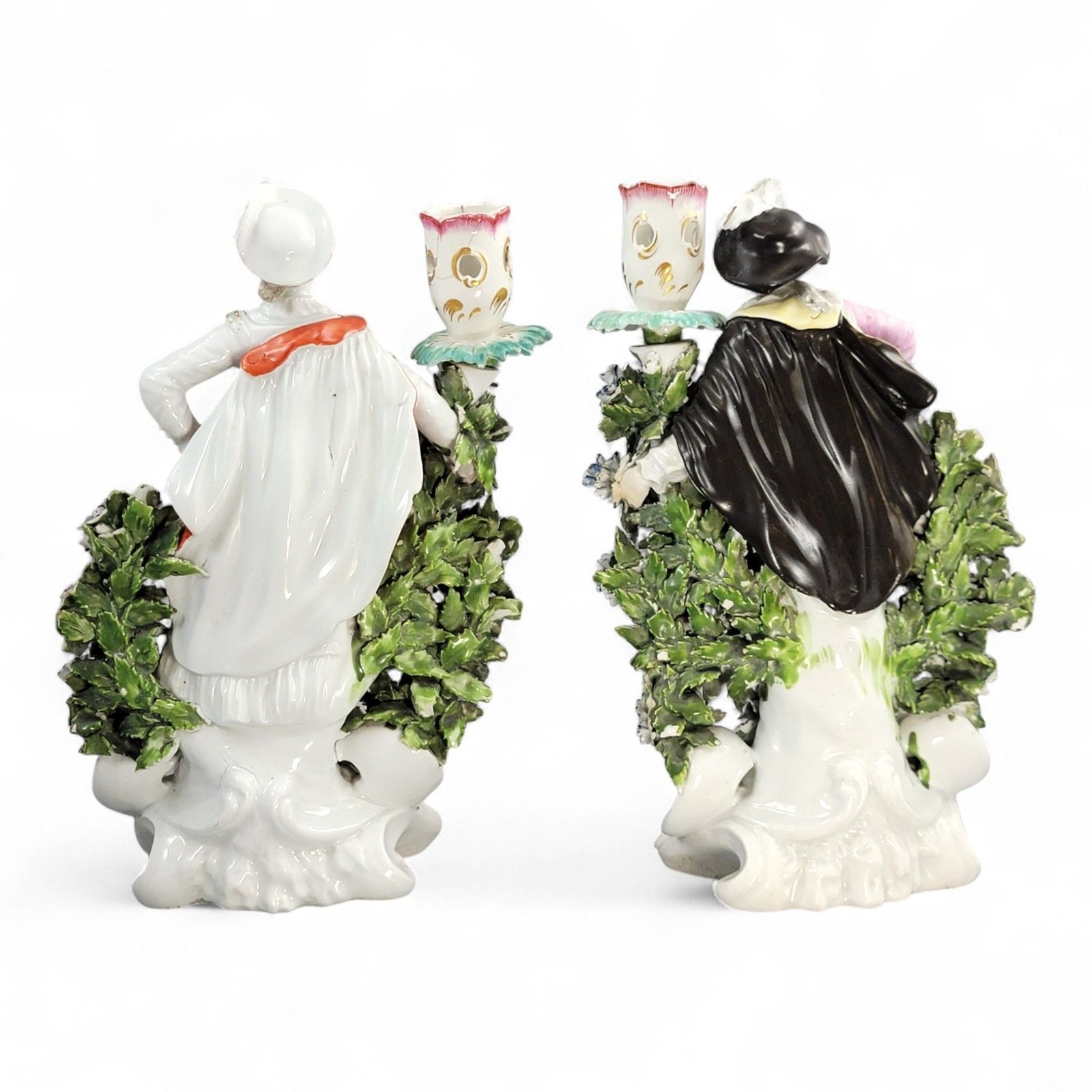 Derby Ranelagh Dancers Porcelain Candlestick Pair C.1760 Complete Sconces photo Home Decor
