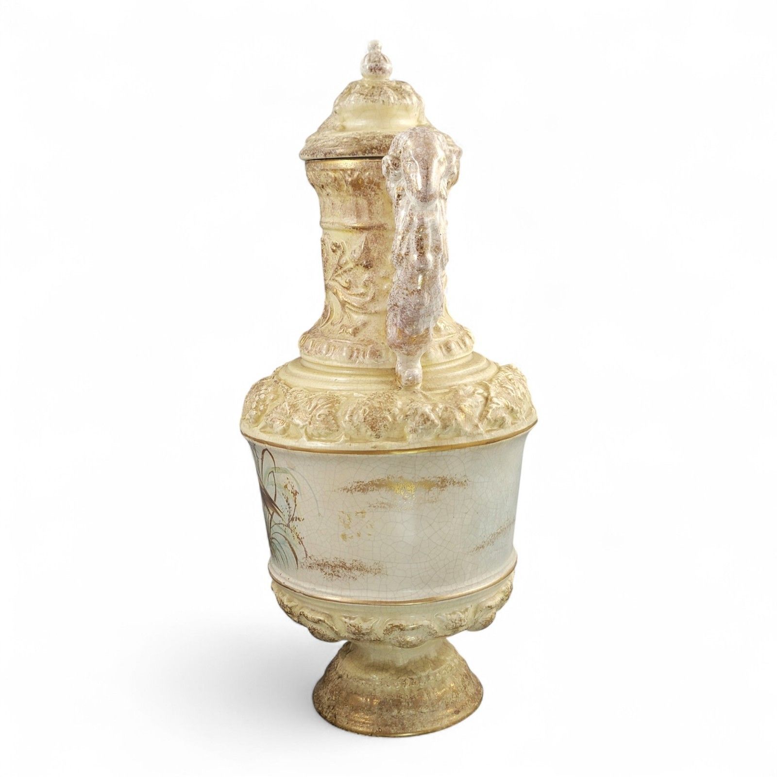 Antique Monumental French Wine Ewer C.1875–95 Choisy Le Roi Or Sarreguemines photo for sale