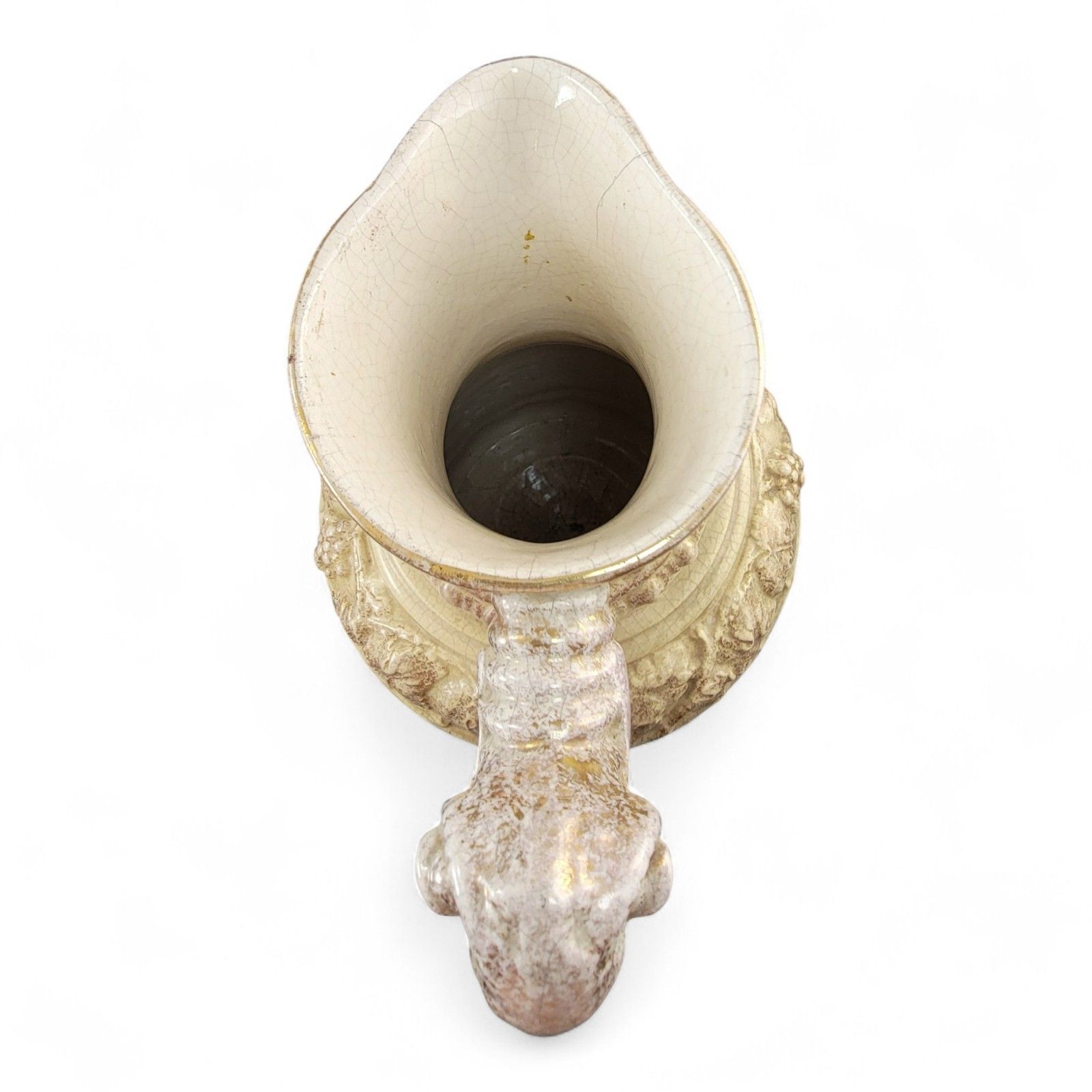 550.0 Antique Monumental French Wine Ewer C.1875–95 Choisy Le Roi Or Sarreguemines photo