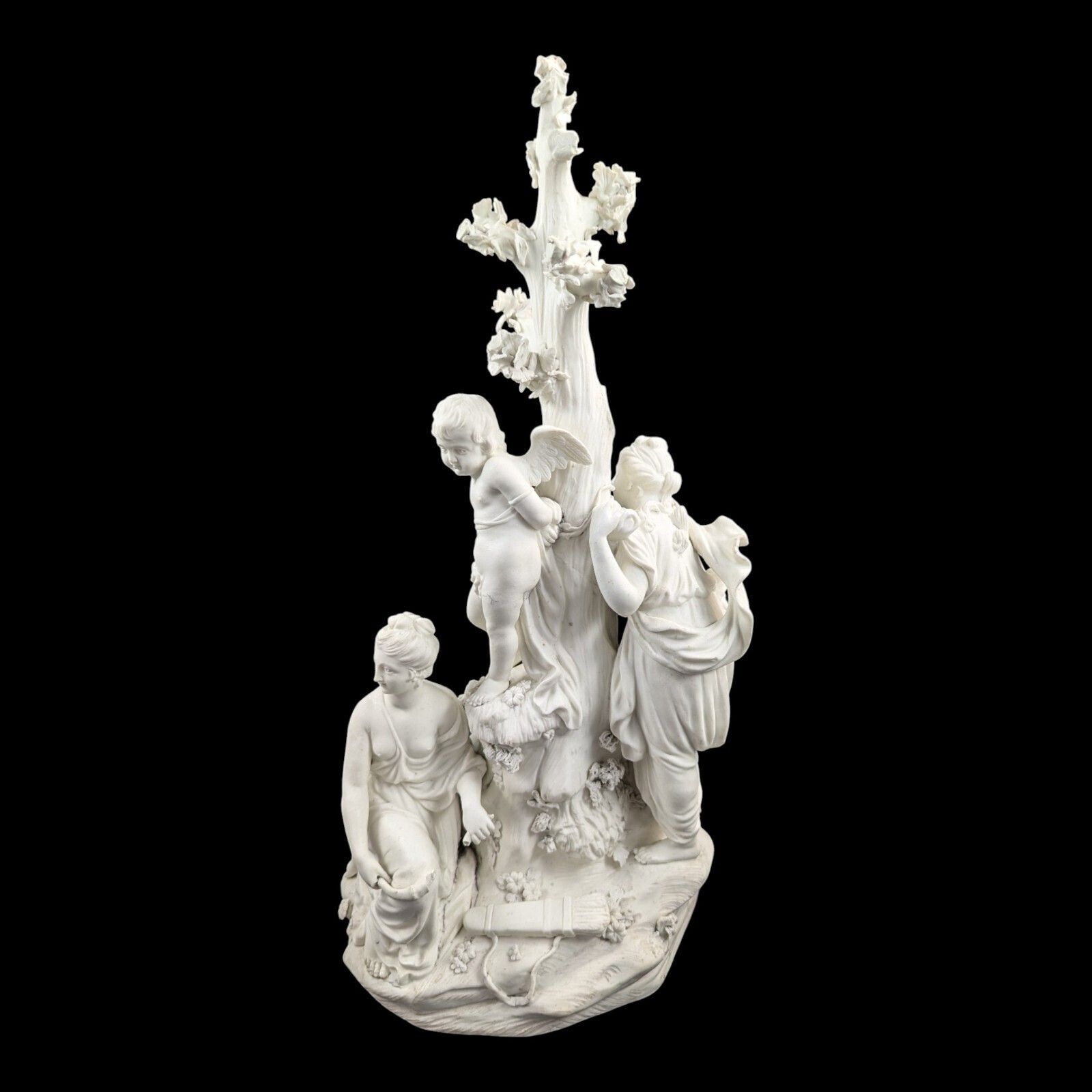 Antique Georgian Derby Parian Biscuit ‘Three Graces & Cupid’ C.1775–85 — Rare photo furniture