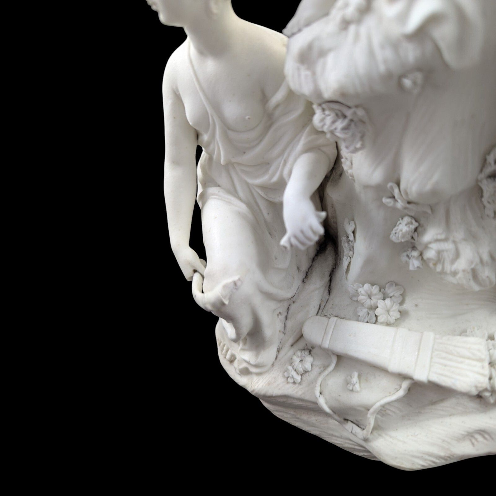 Home Decor Antique Georgian Derby Parian Biscuit ‘Three Graces & Cupid’ C.1775–85 — Rare photo