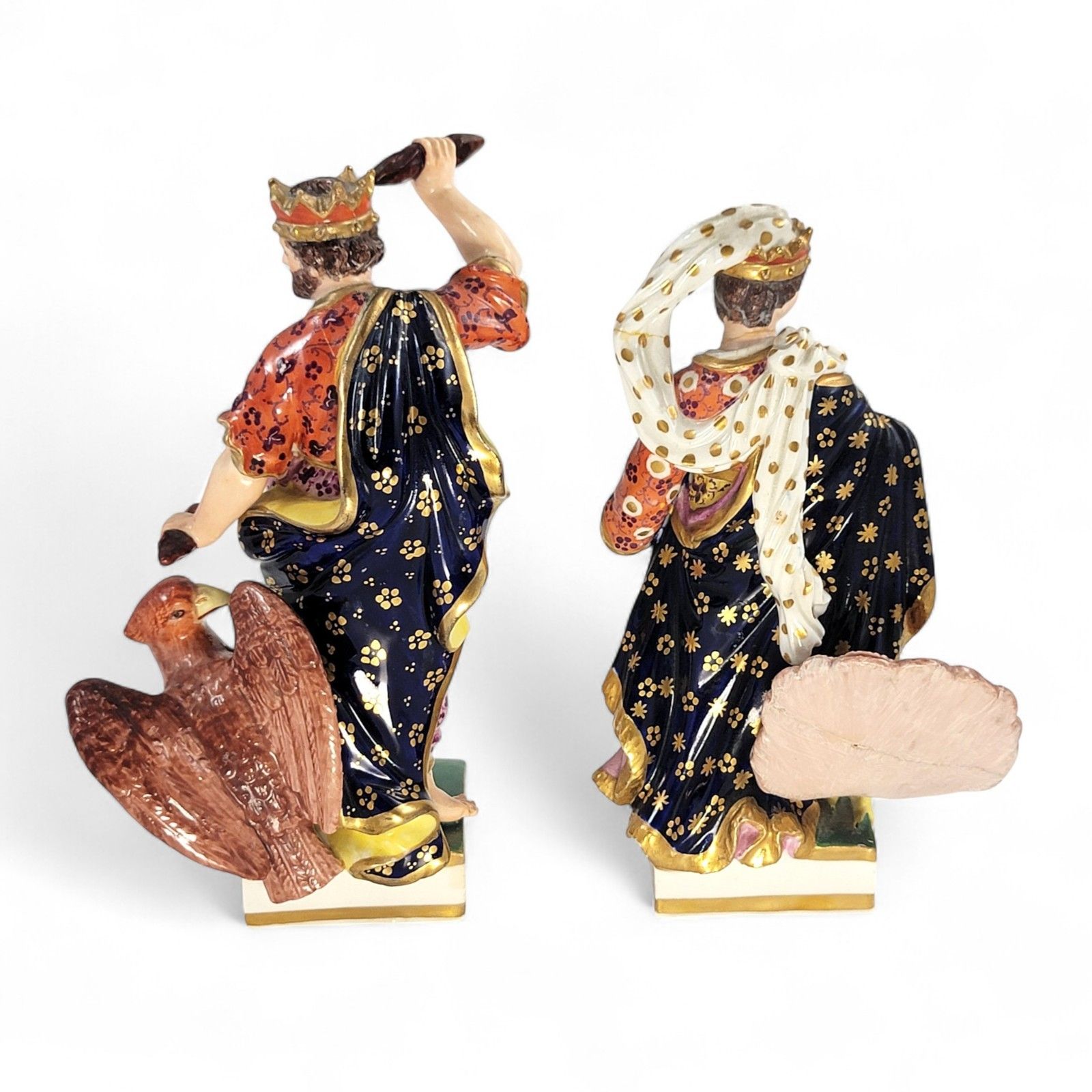 Antique Georgian Royal Crown Derby Jupiter And Juno Figures, Bloor Period C.1830 photo Home Decor